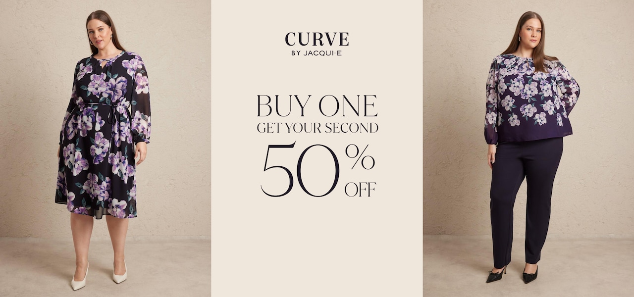 Curve by Jacqui E. Buy One Get Your Second 50% Off.