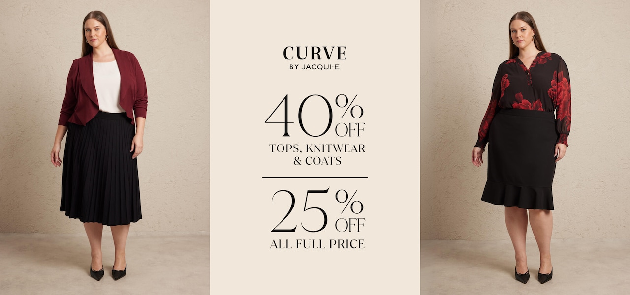 40% Off Tops, Knitwear & Coats and 25% Off All Full Price.