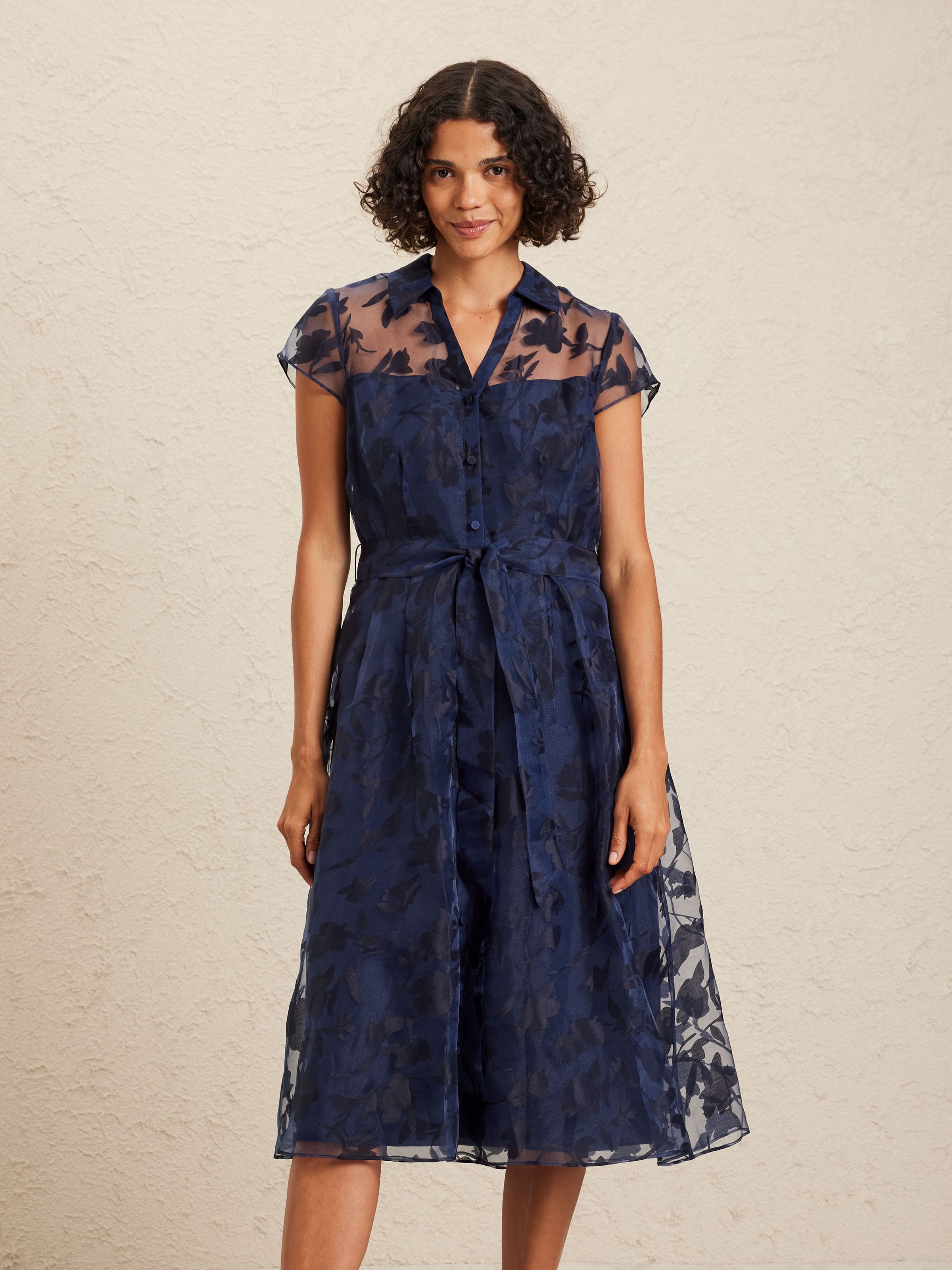 Burnout Fit & Flare Dress