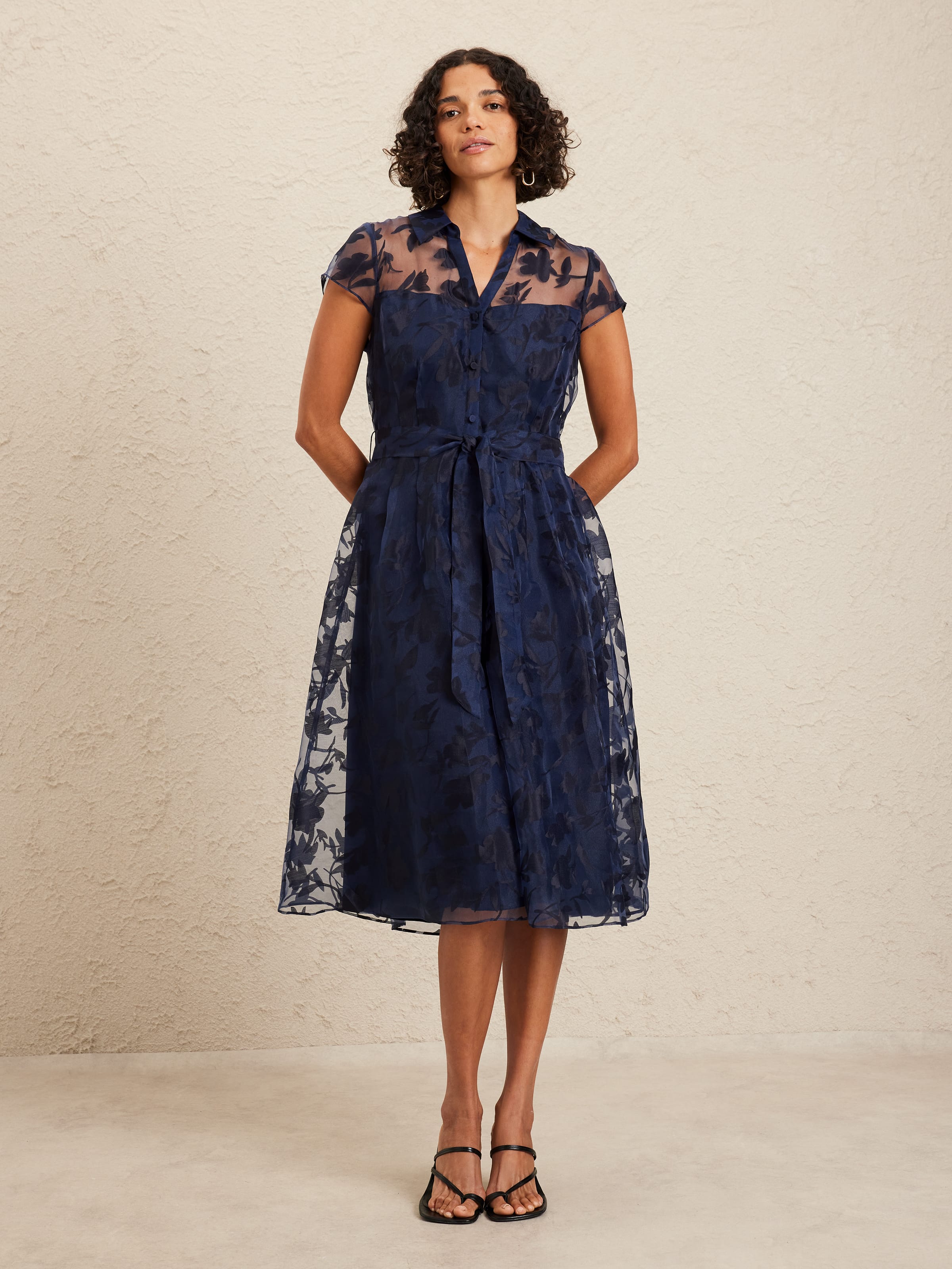 Burnout Fit & Flare Dress