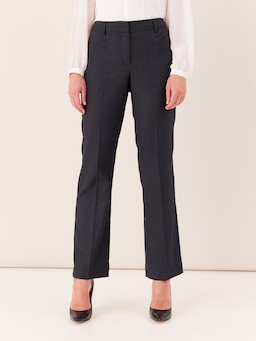 Mottled Check Straight Suit Pant