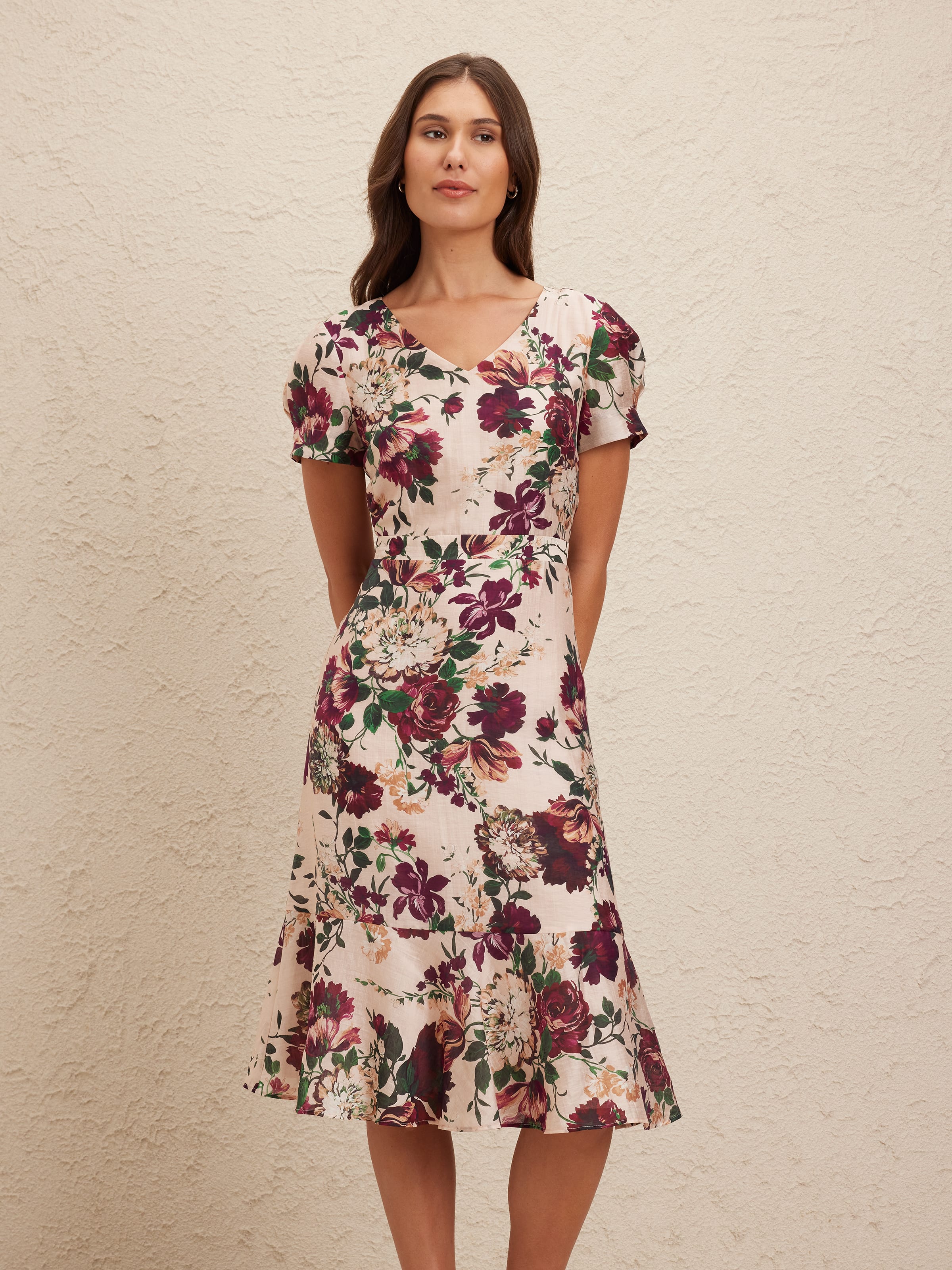 Keri V Neck Midi Dress