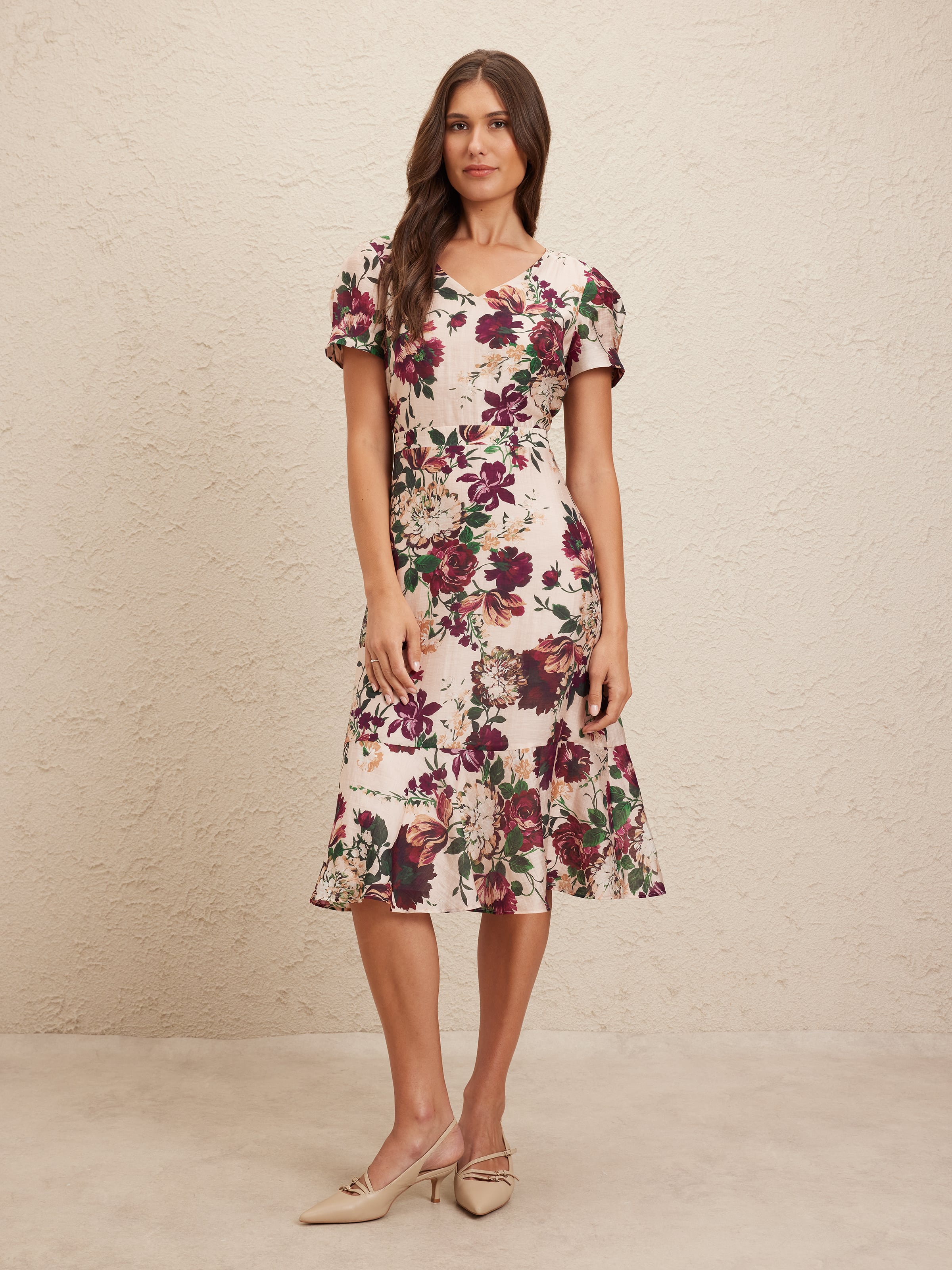 Keri V Neck Midi Dress