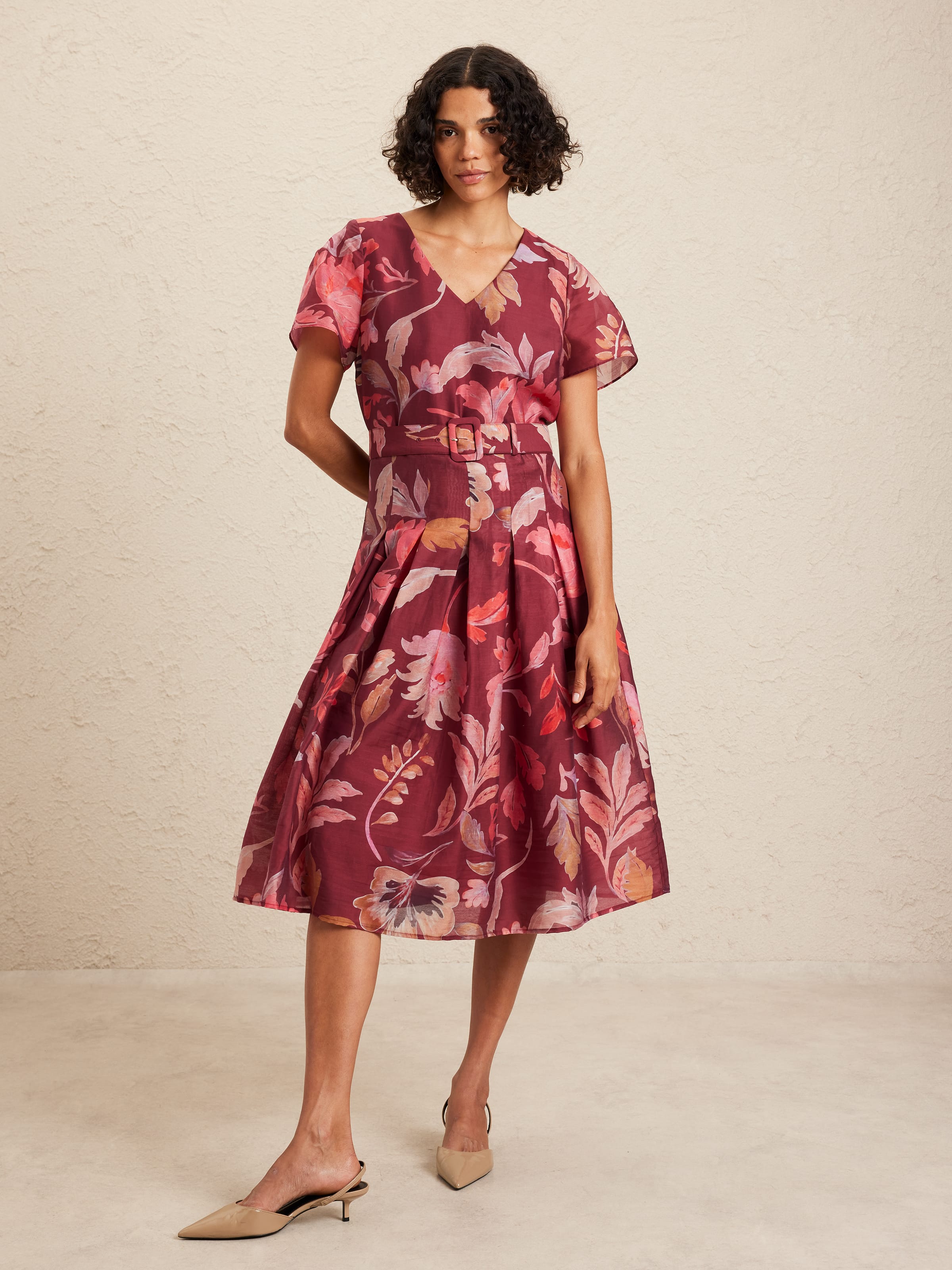 Naomi Flutter Sleeve Lyocell Dress