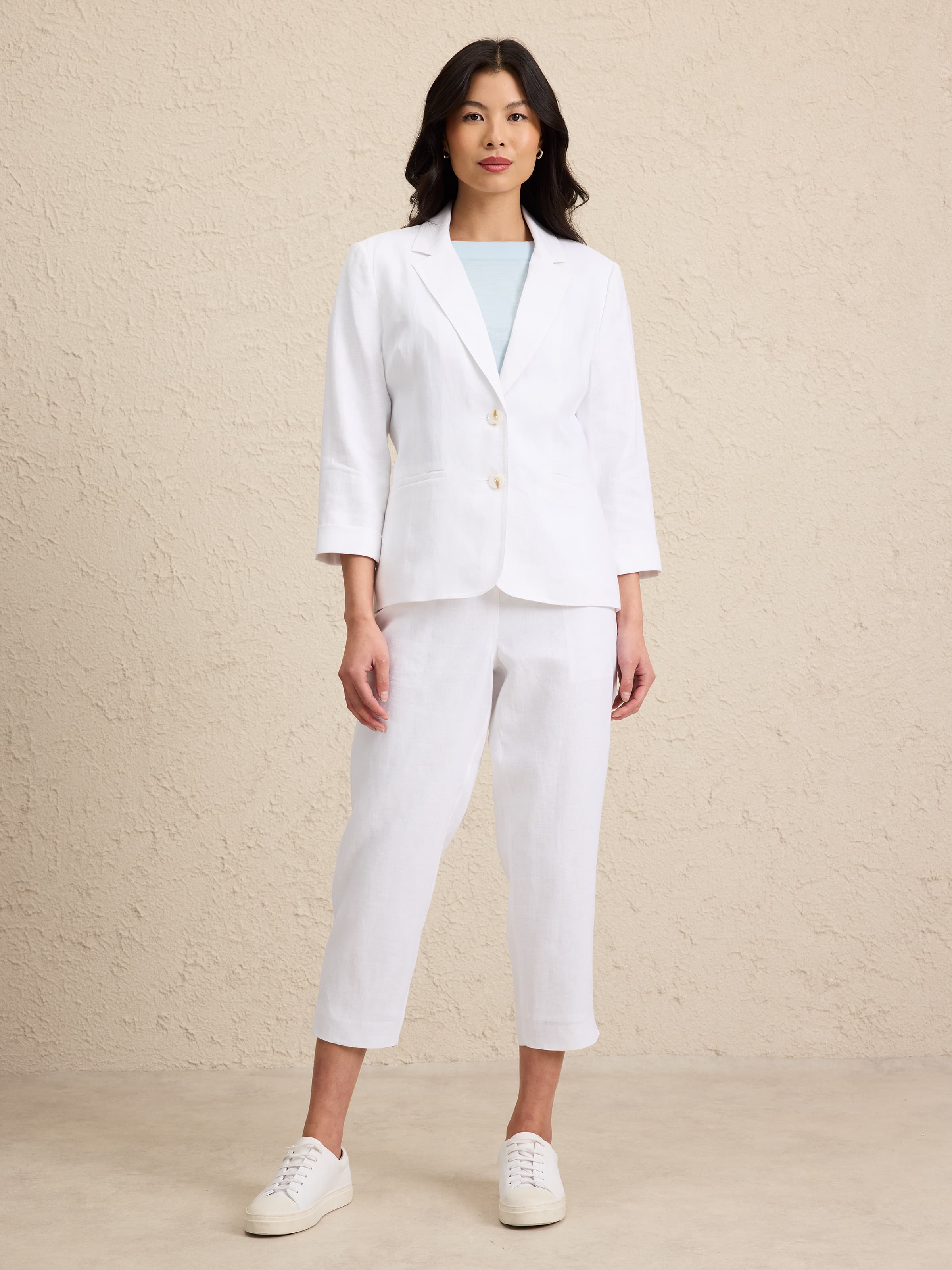 Two Button Linen Blazer