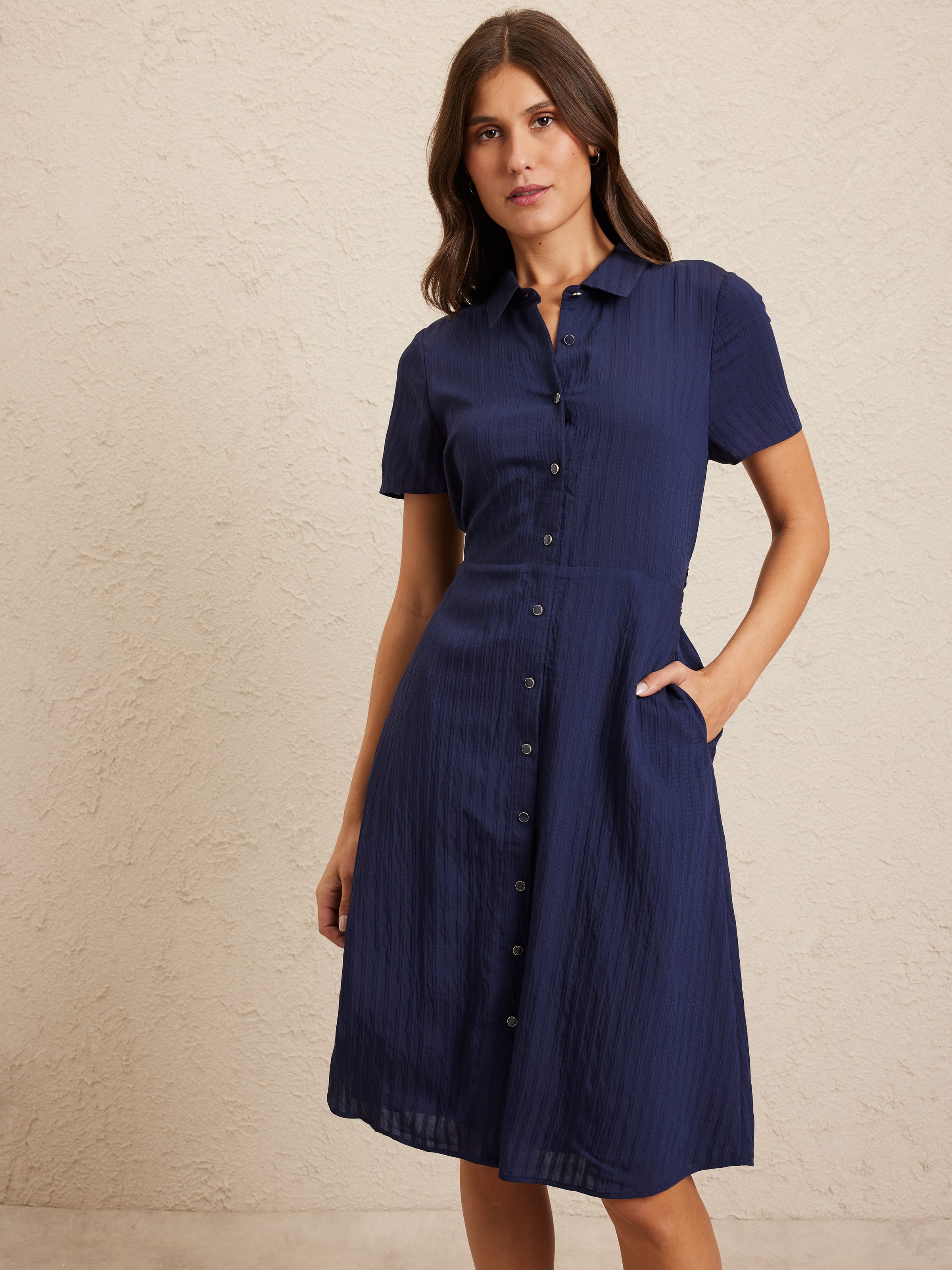 Tahnee Textured Shirt Dress