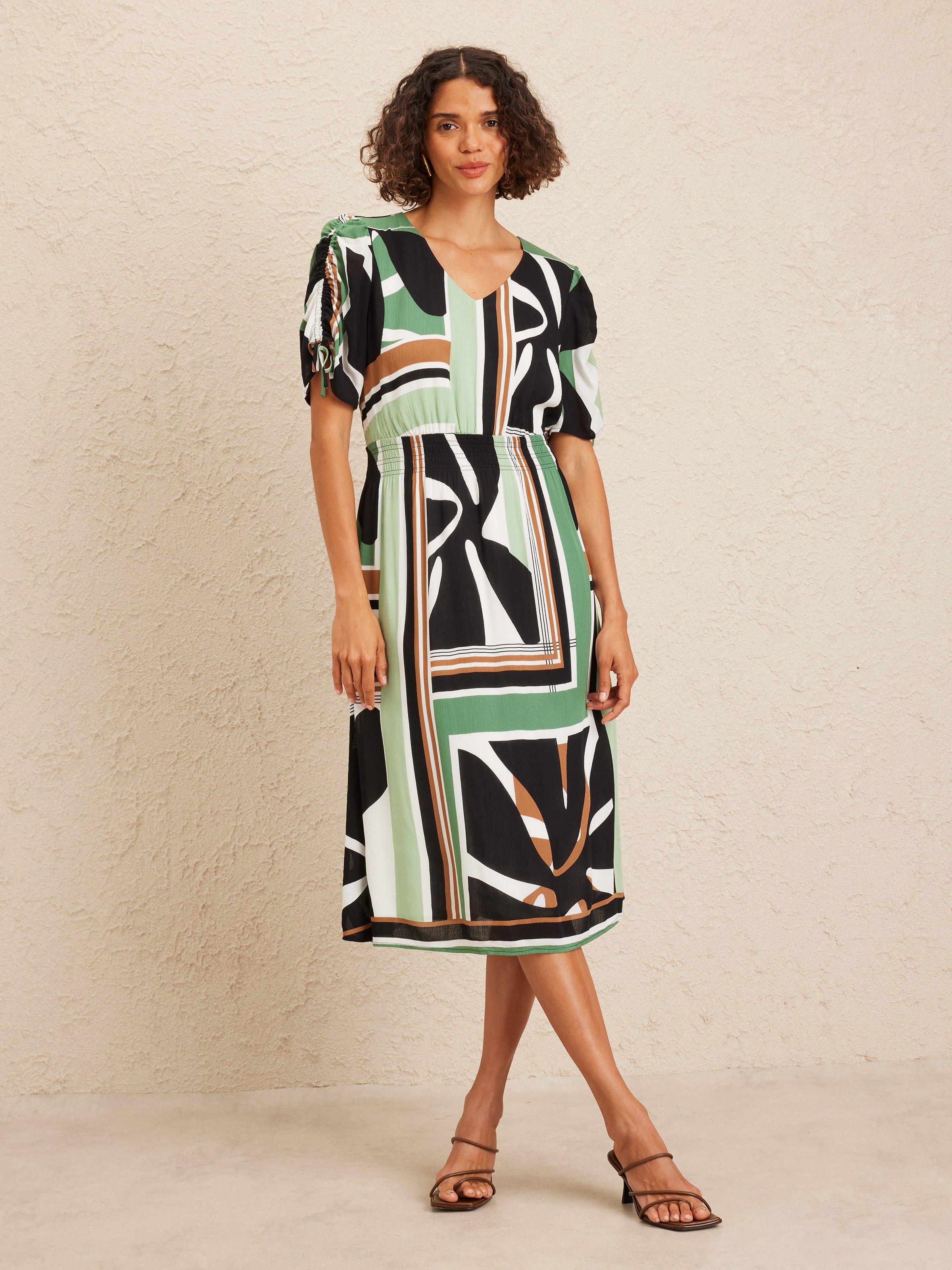 Rach Rouched Sleeve Midi