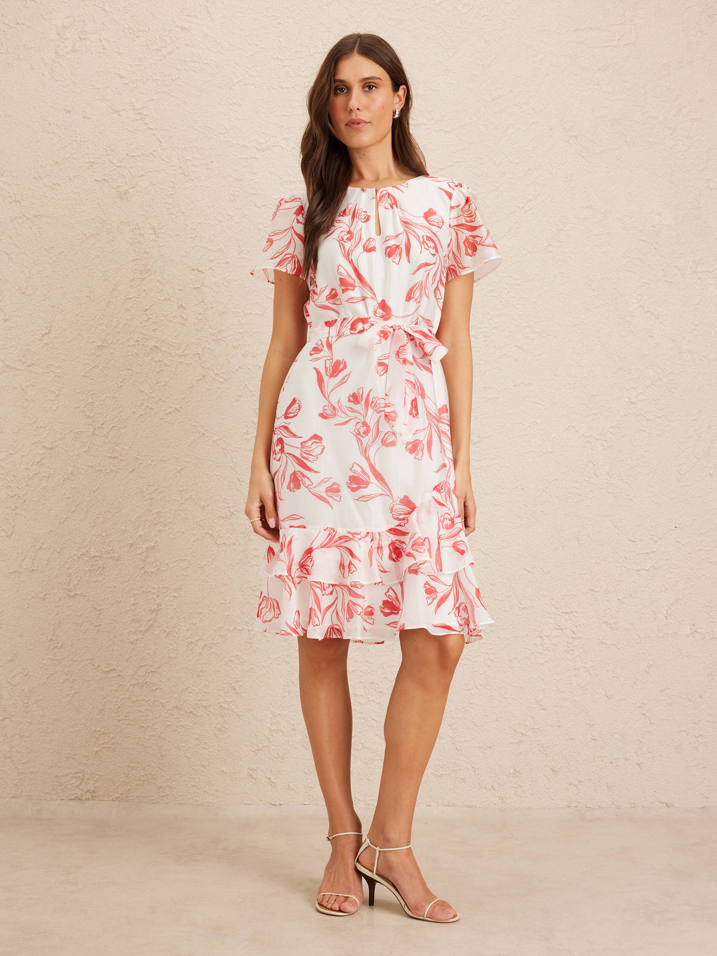 Poppy Ruffle Skirt Fit & Flare Dress