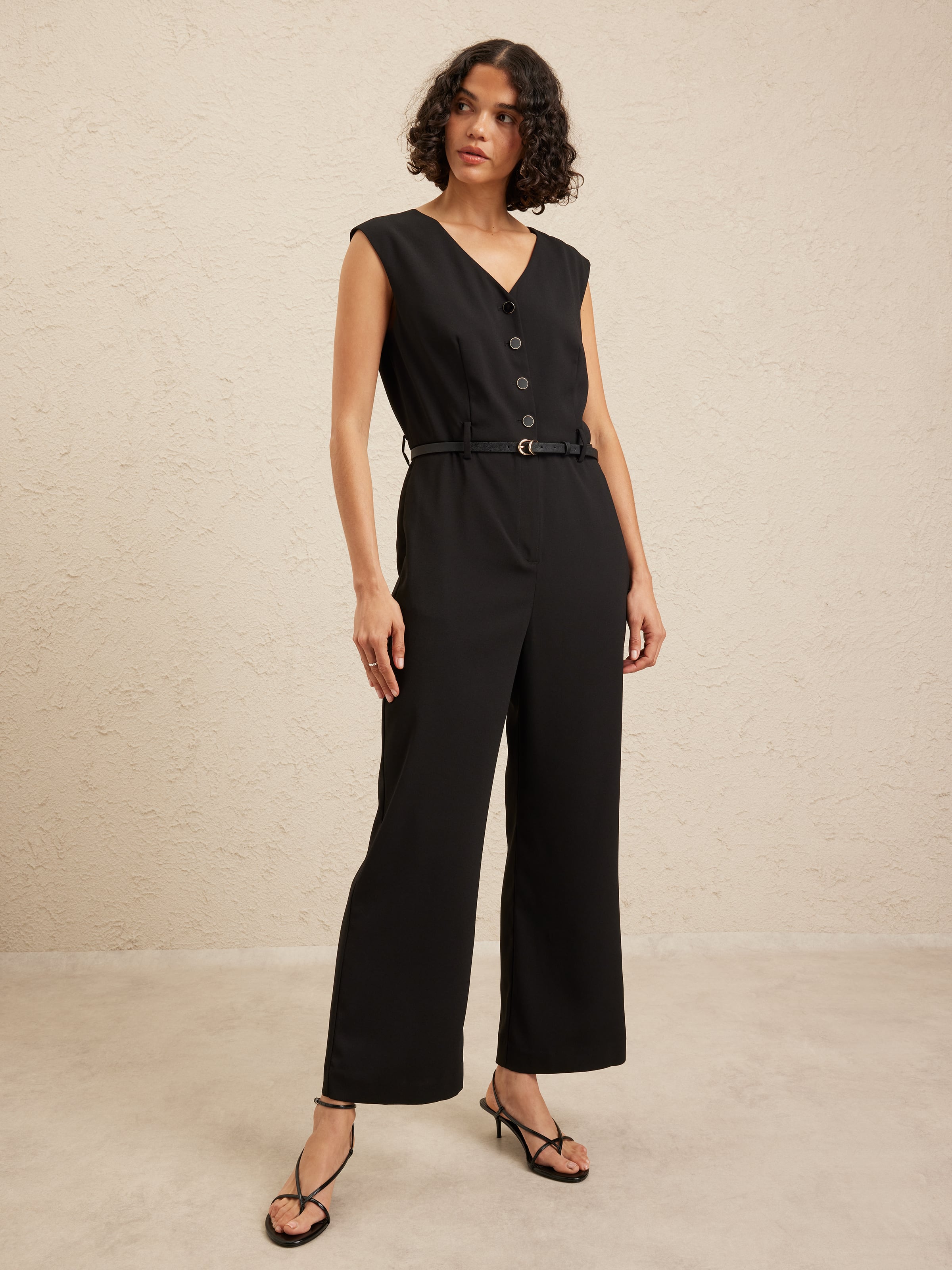 Bree Button Front Jumpsuit