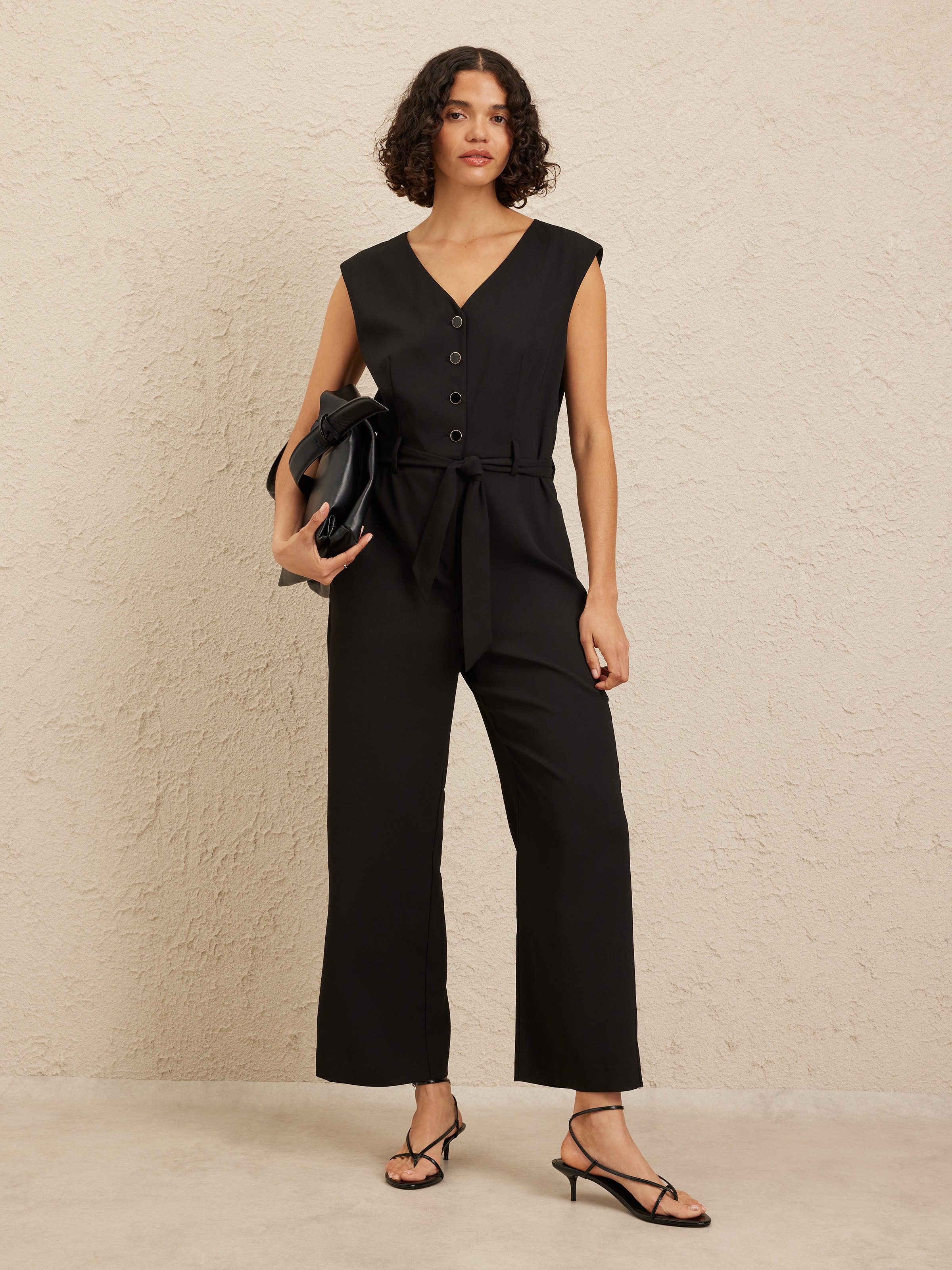 Bree Button Front Jumpsuit