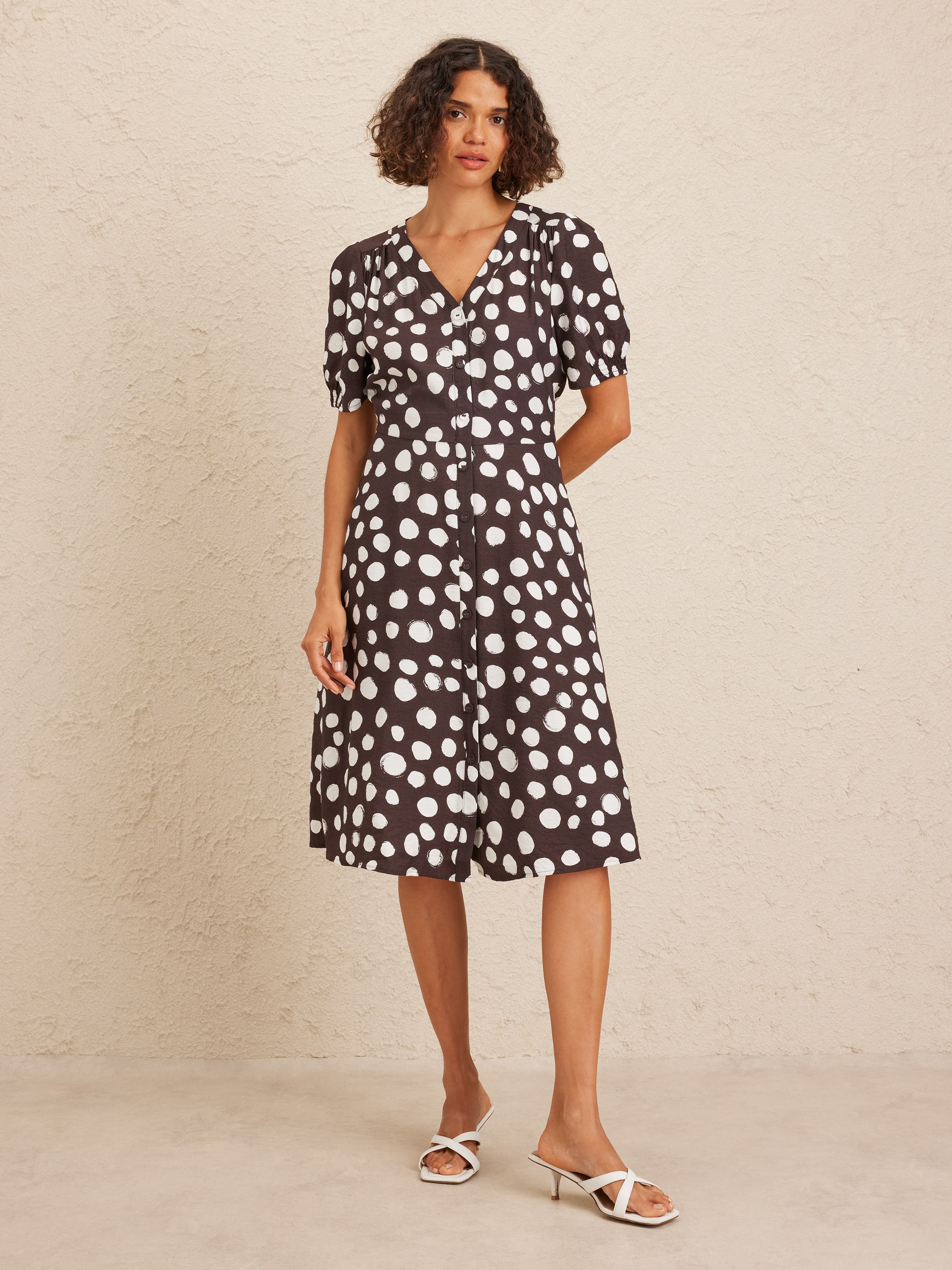 Simone Button Through Dress