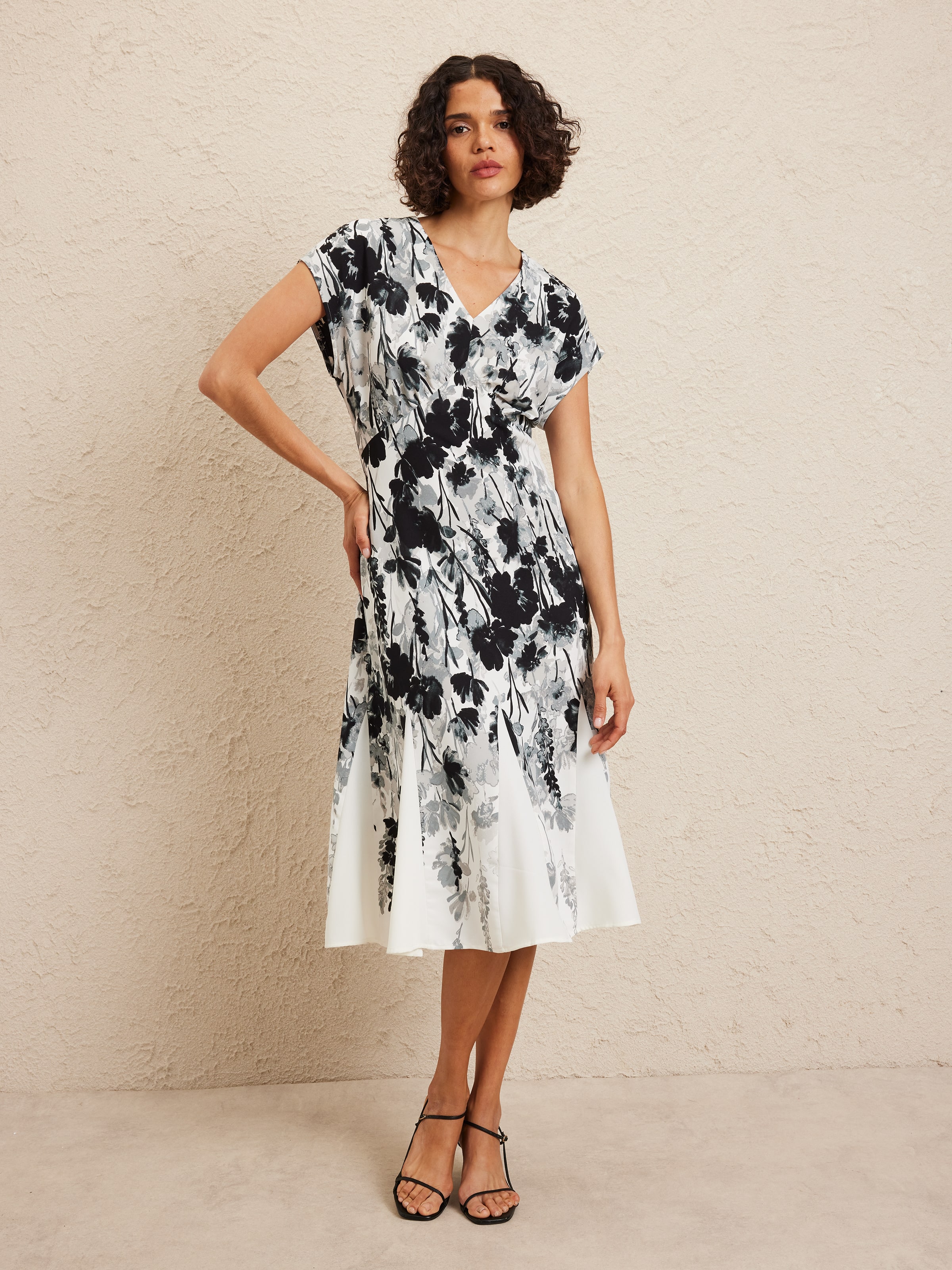 Everly Godet Spliced Dress