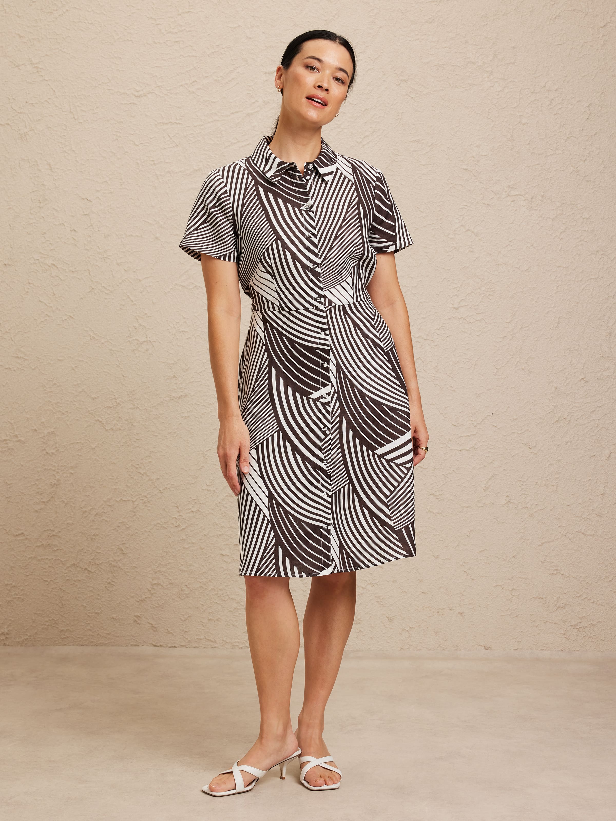 Short Sleeve Frankie Linen Dress