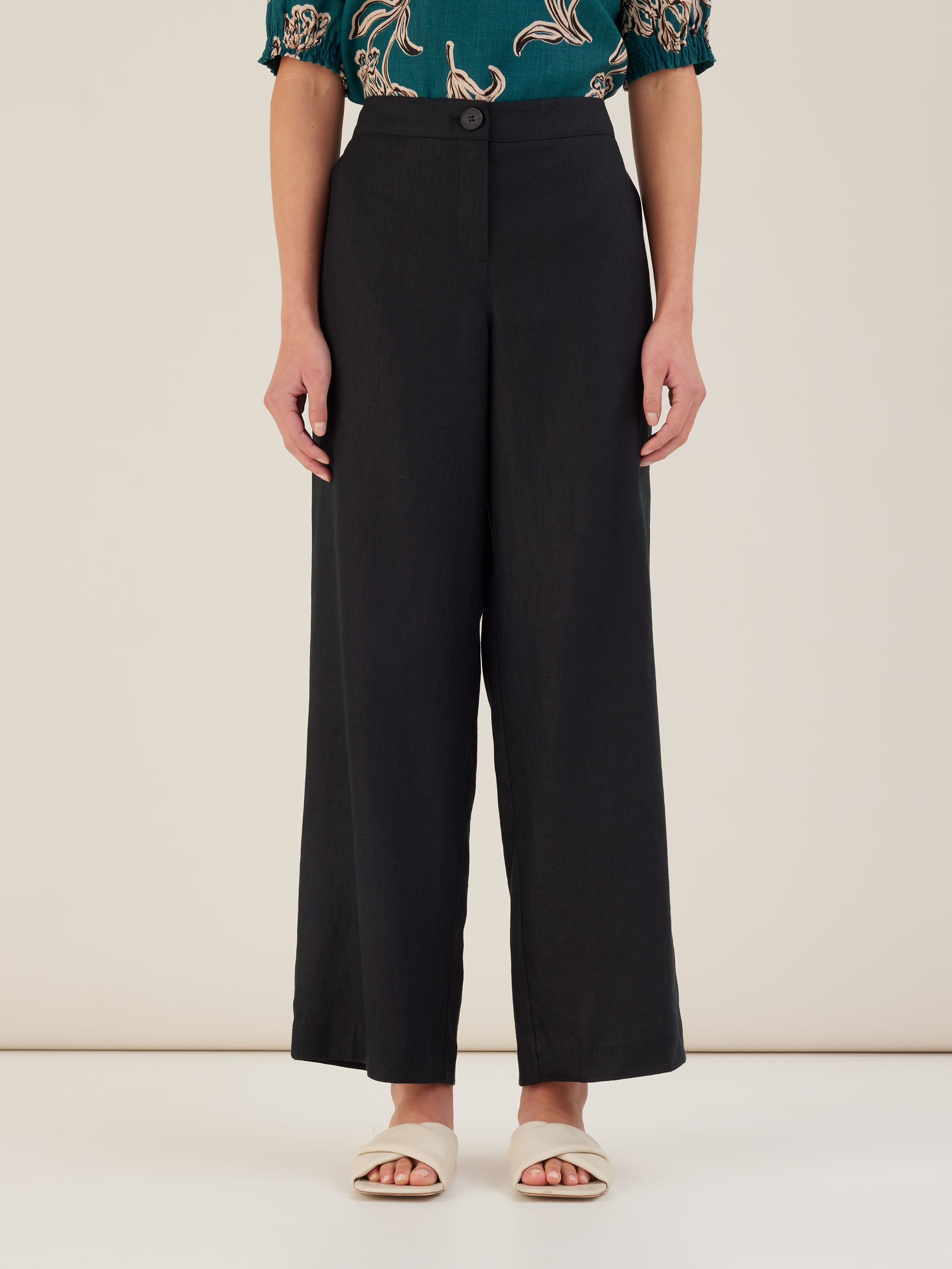 Relaxed Full Length Linen Pant