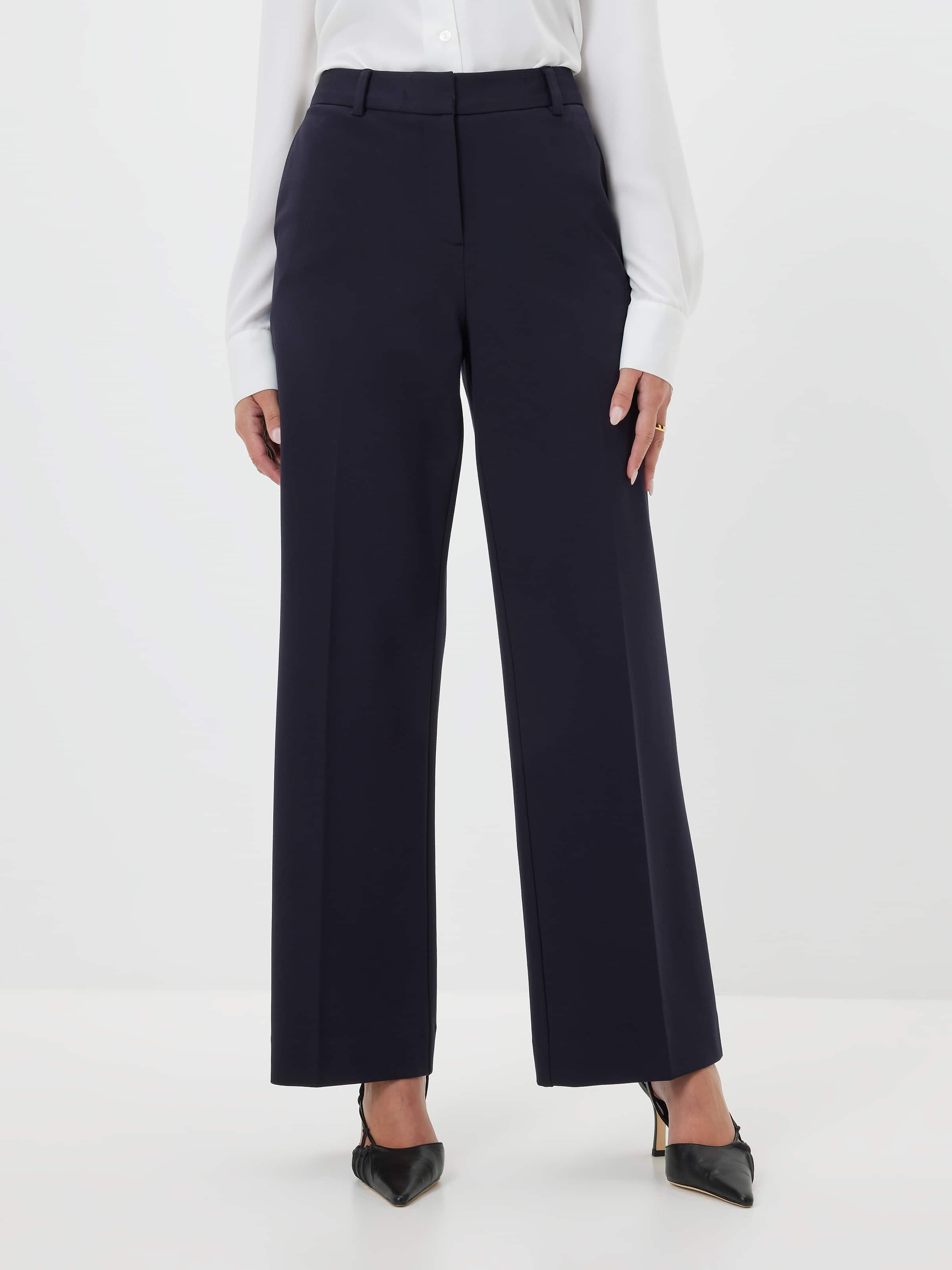 Lana Wide Leg Petite Ponte Pant