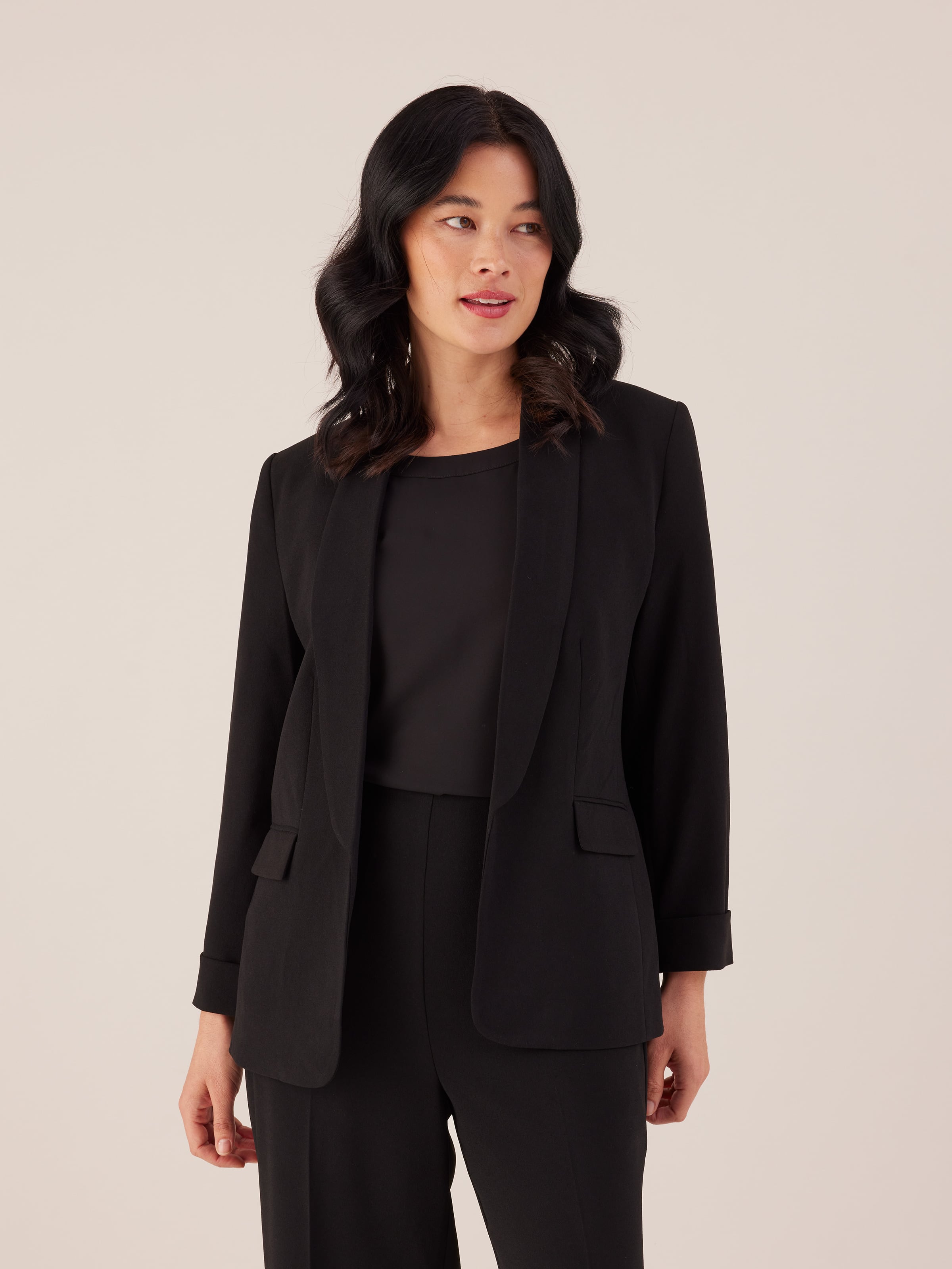 Ladies dressy hot sale black coats