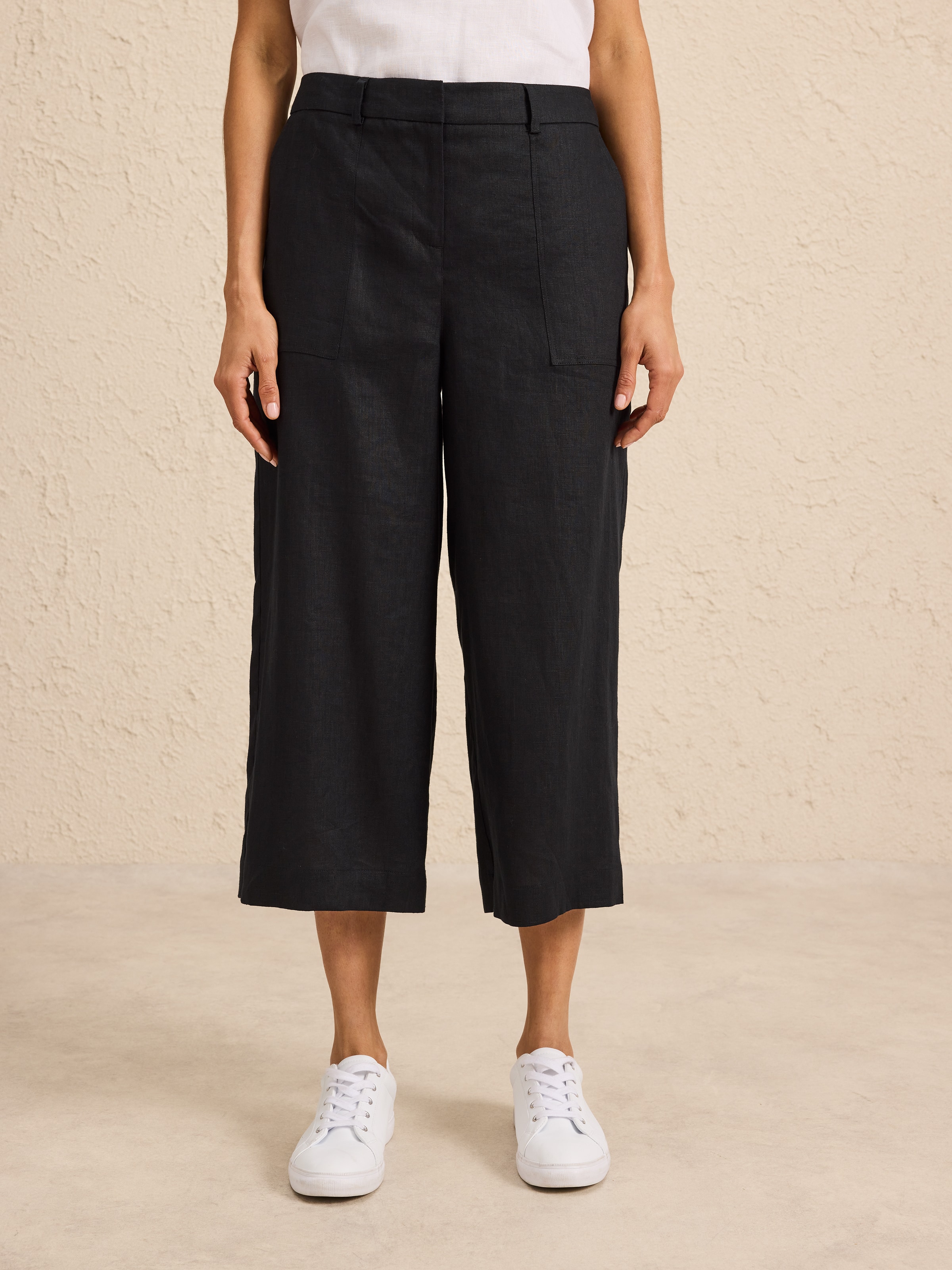 Patch Pocket Linen Culotte