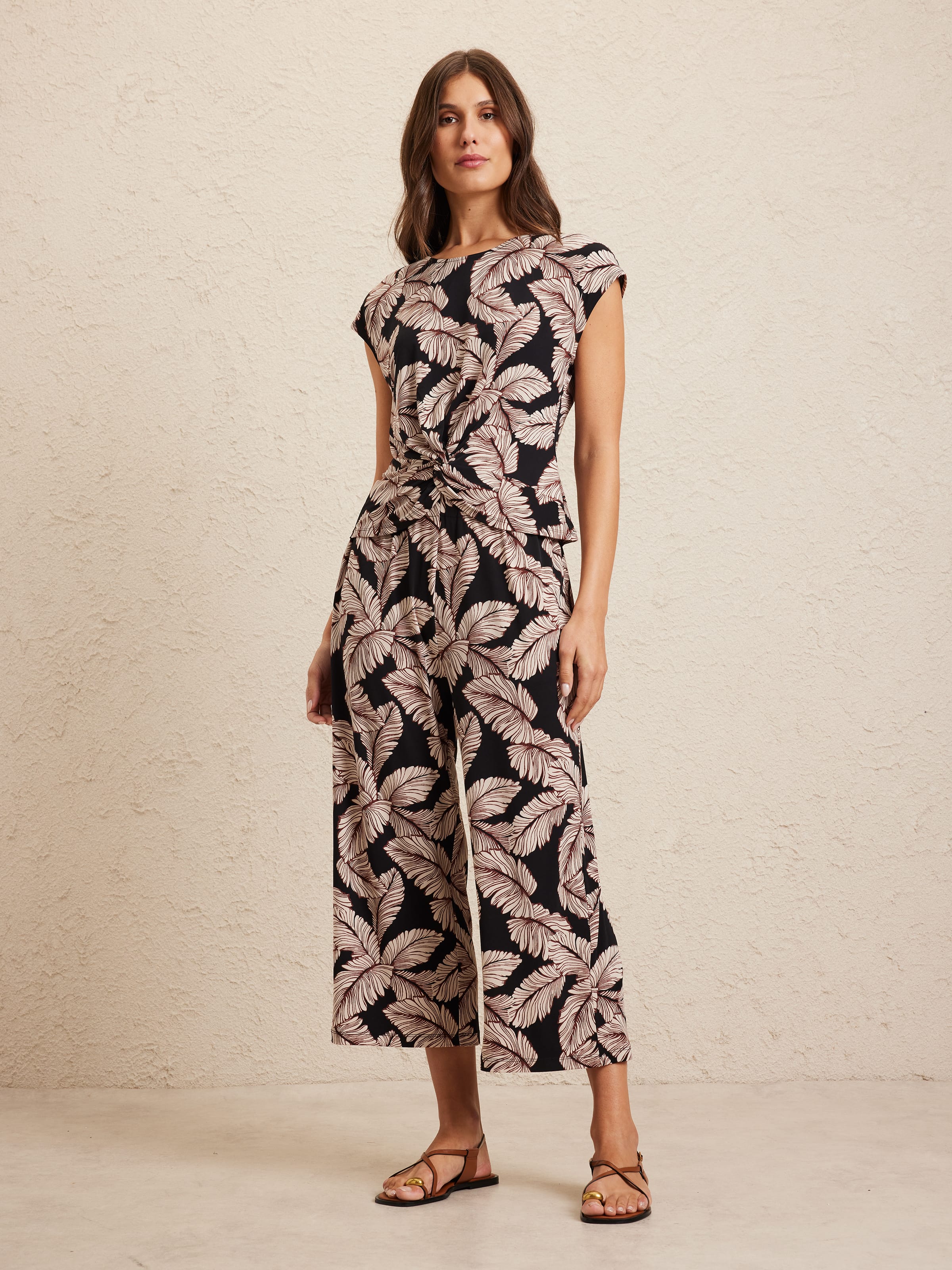 Jersey Elastic Waist Culotte