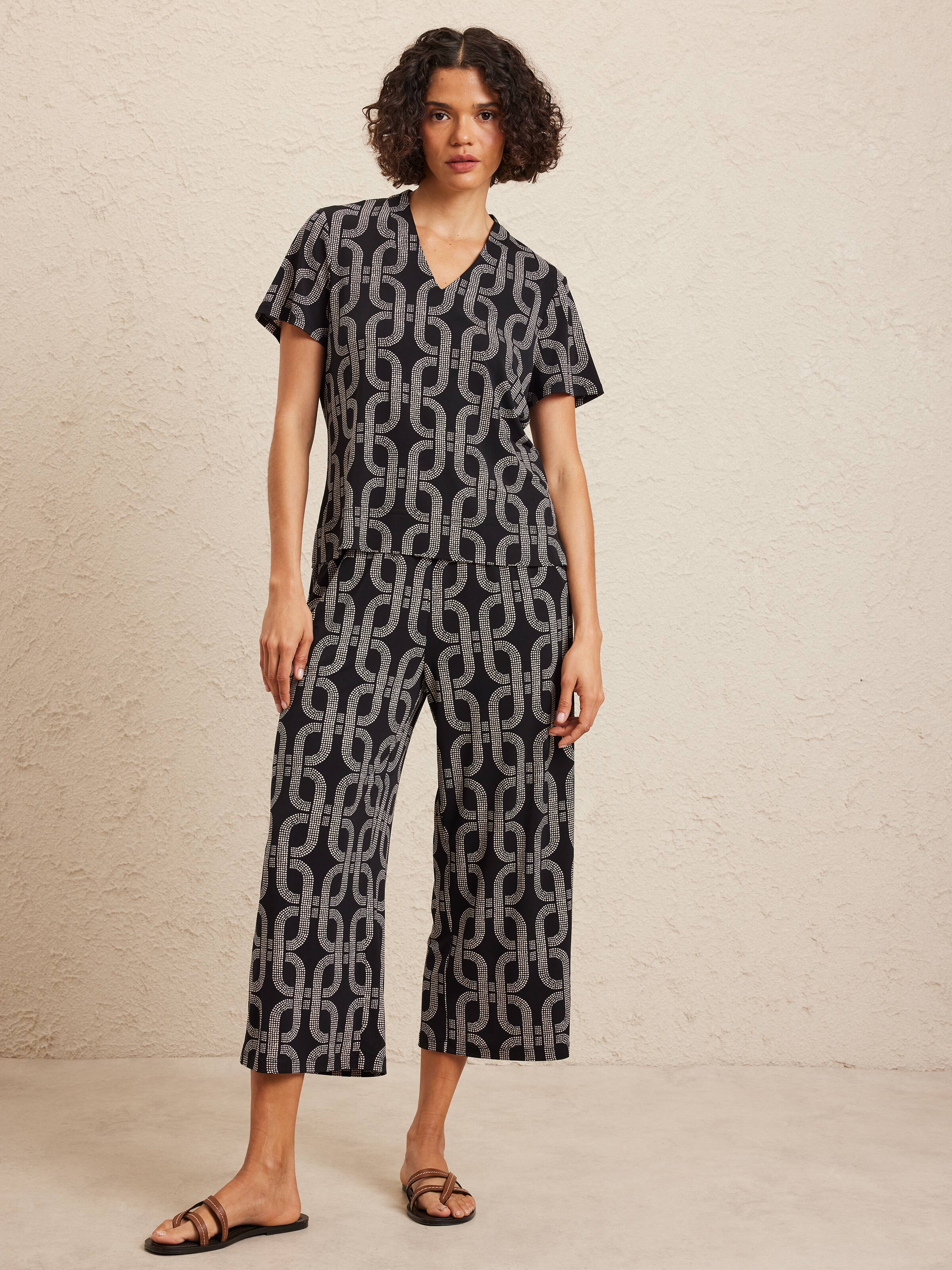 Jersey Elastic Waist Culotte