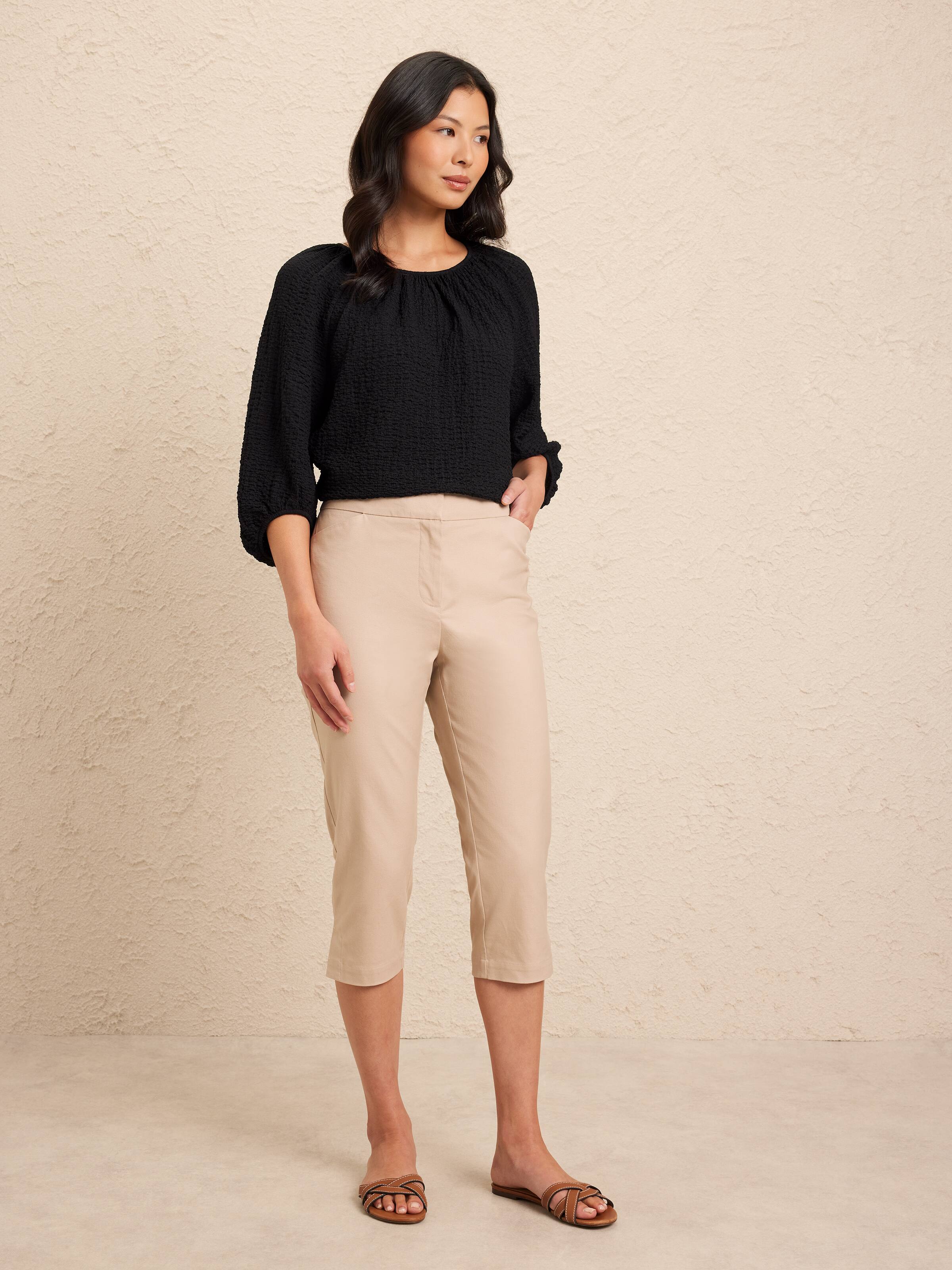 Bree Oxford Cropped Pant