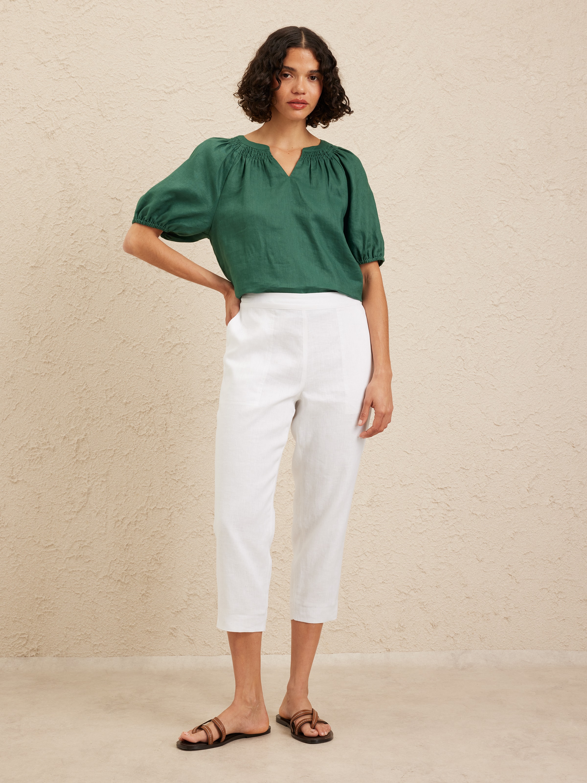 Linen Crop Pant