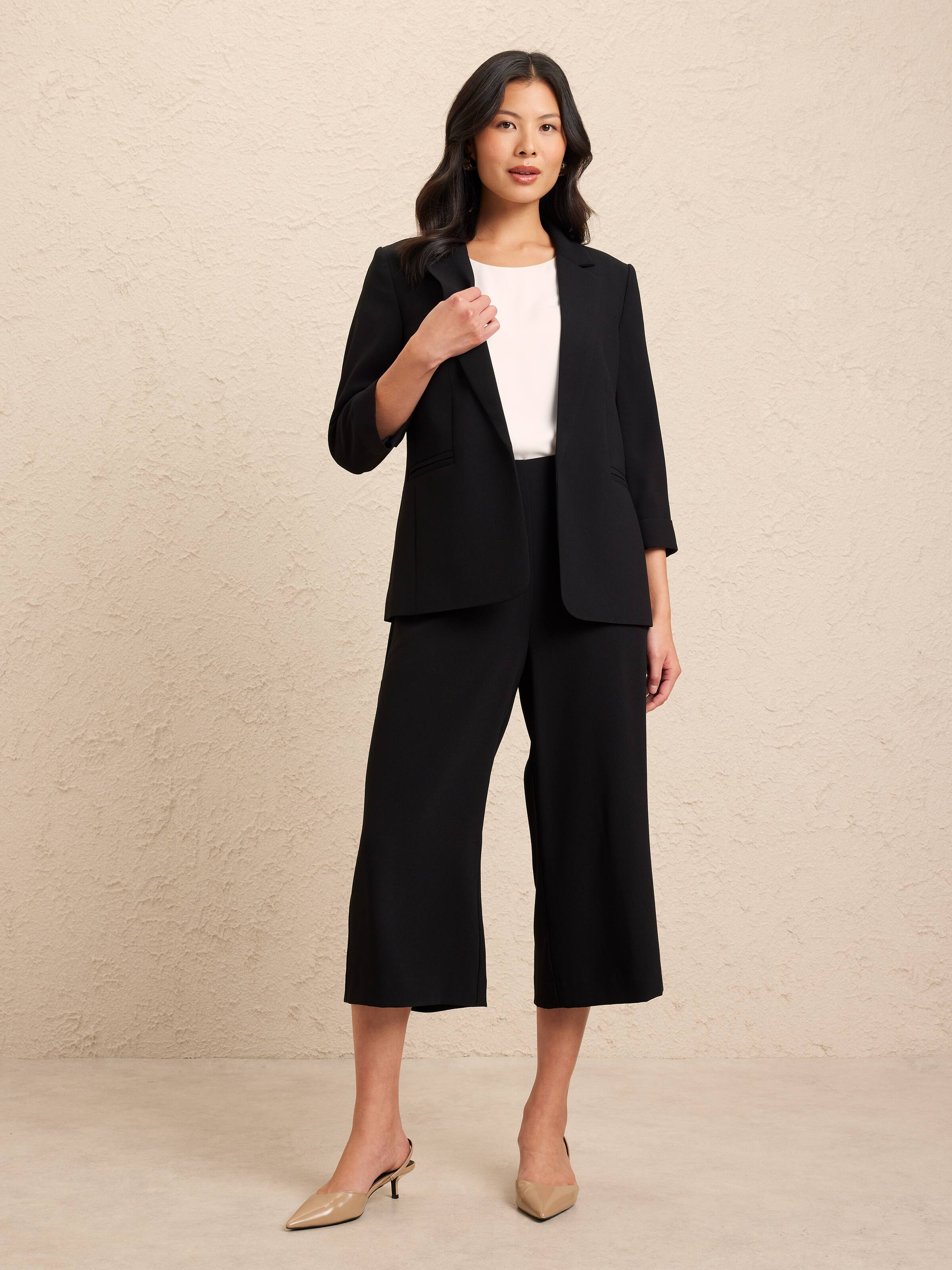 Relaxed Crepe Blazer