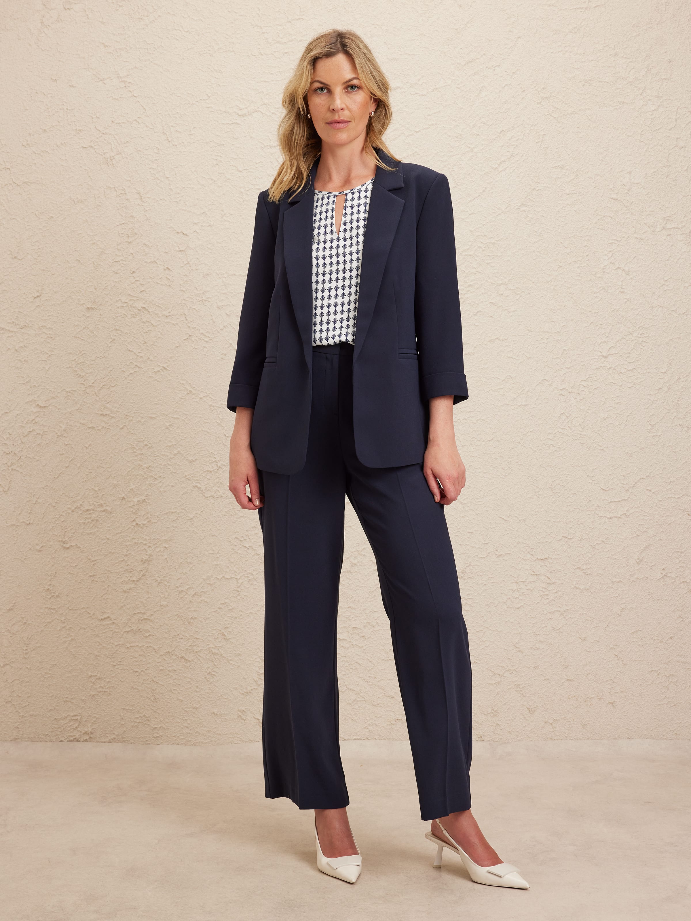 Relaxed Crepe Blazer