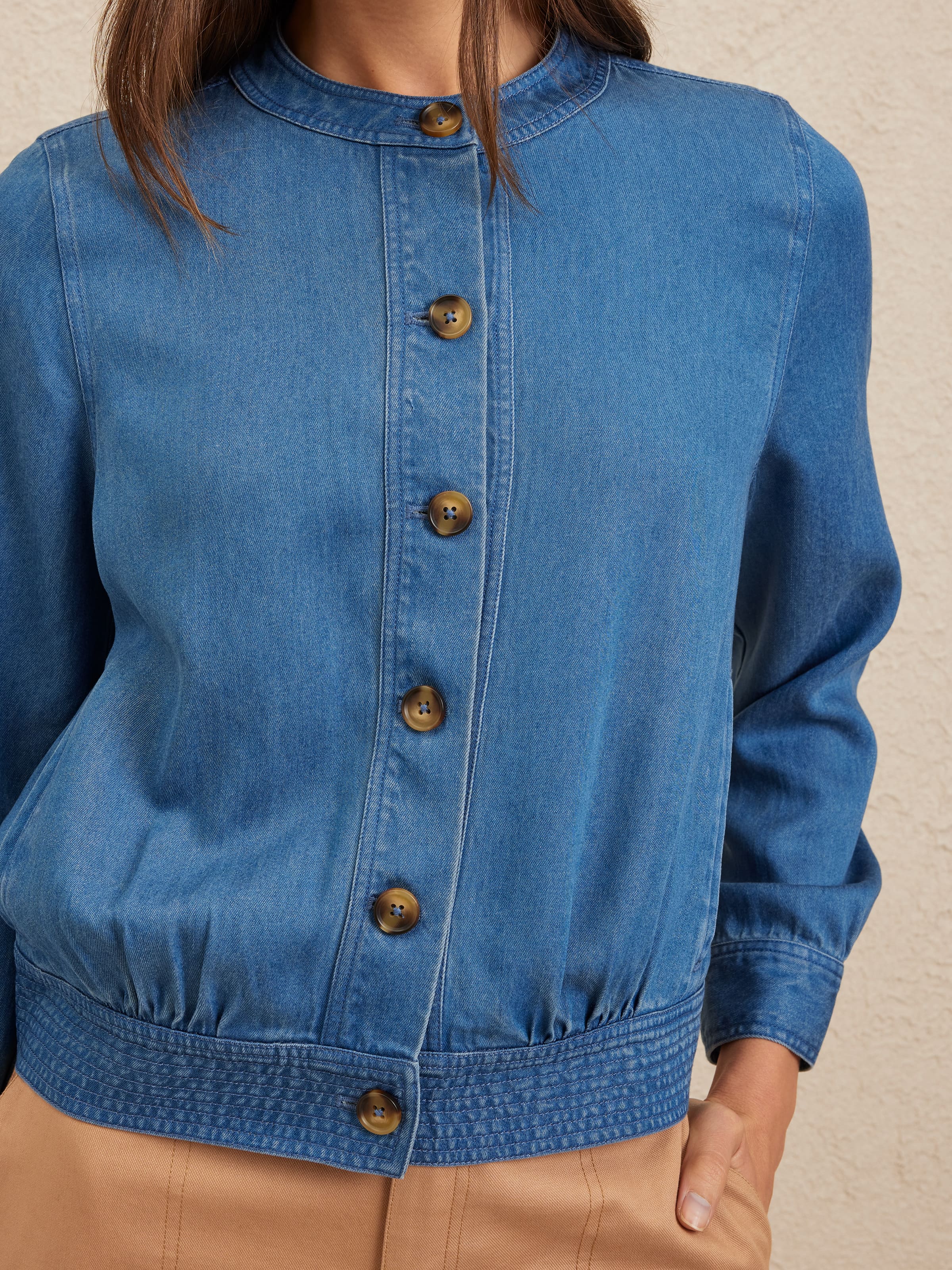 Chambray Tencel Jacket - JacquiE Online