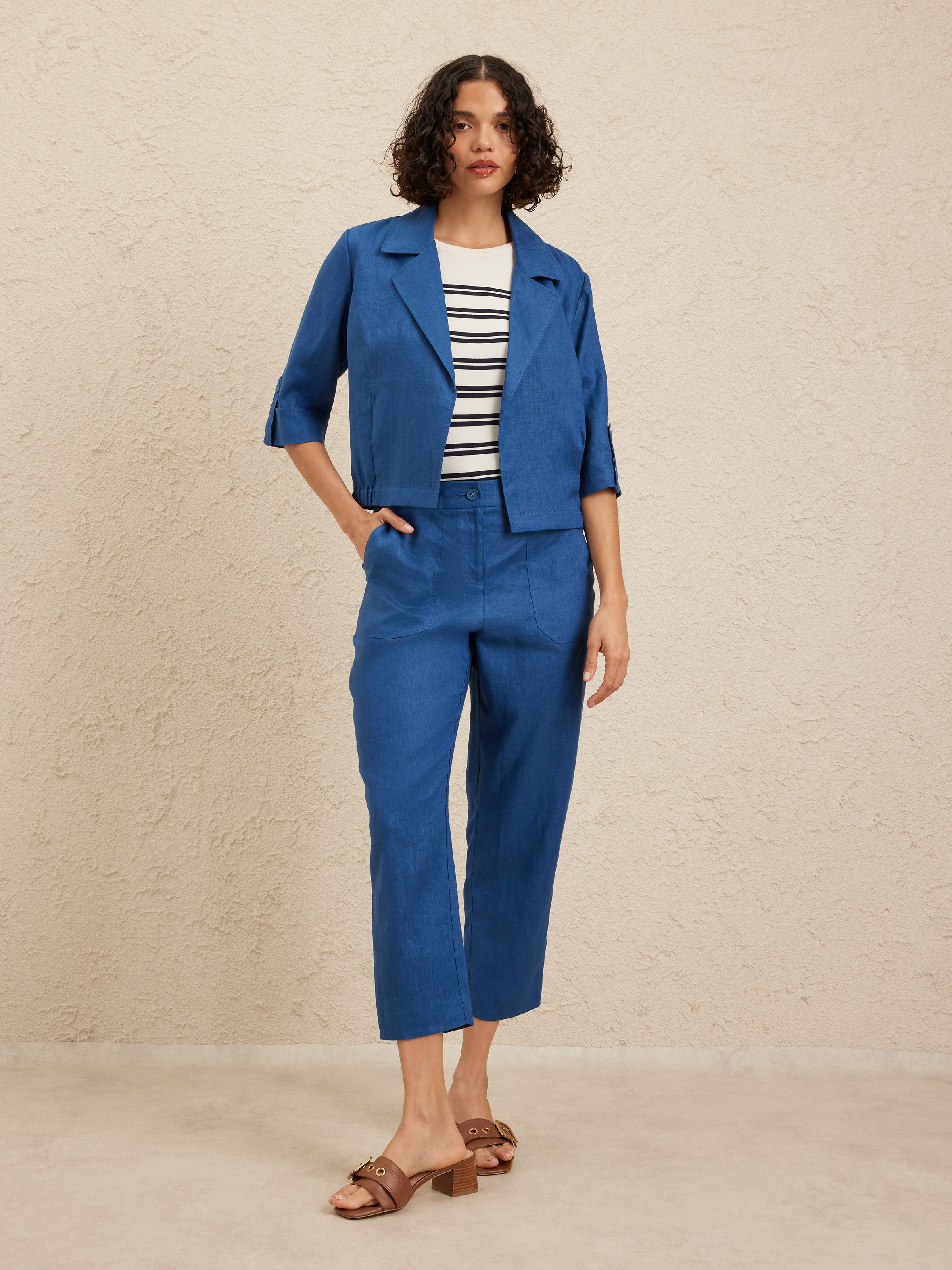 Linen Elastic Back Jacket