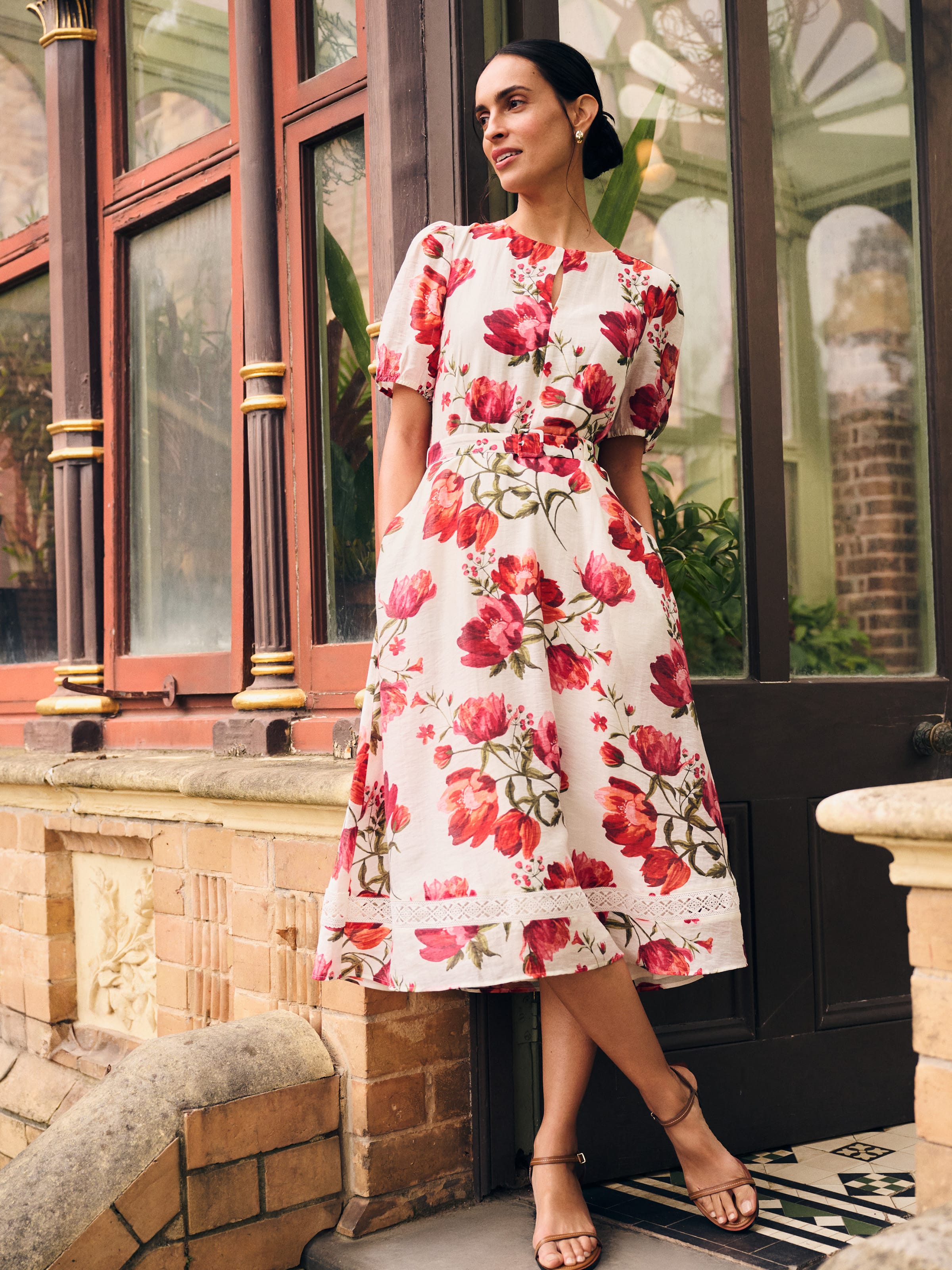 Monica Lace Trim Dress