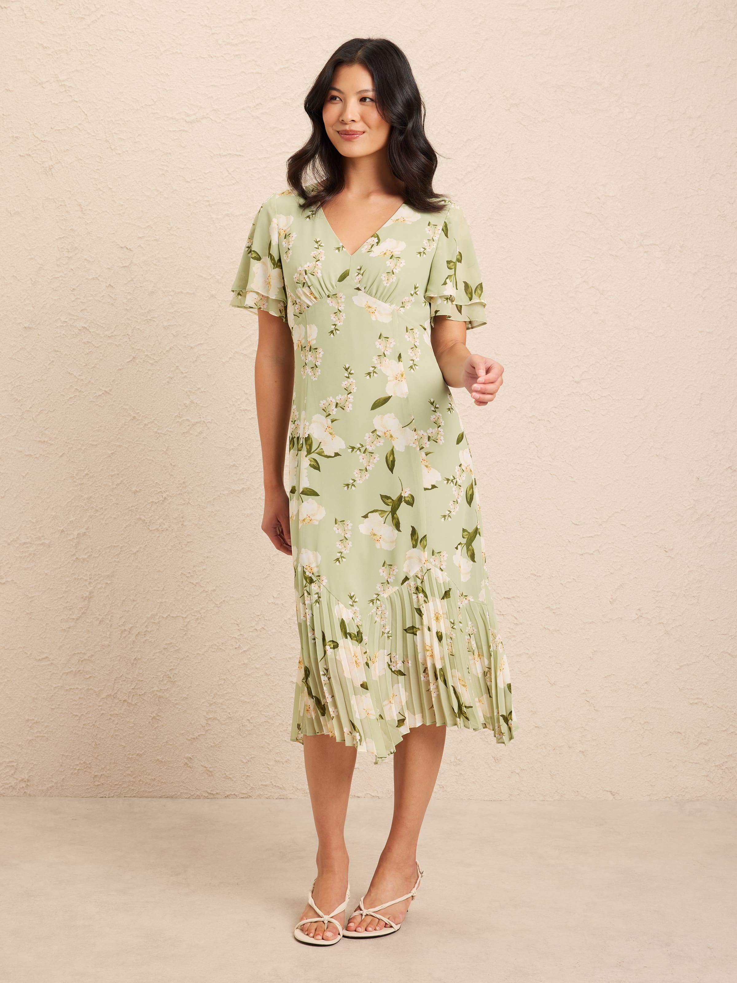 Evie Pleat Hem Dress