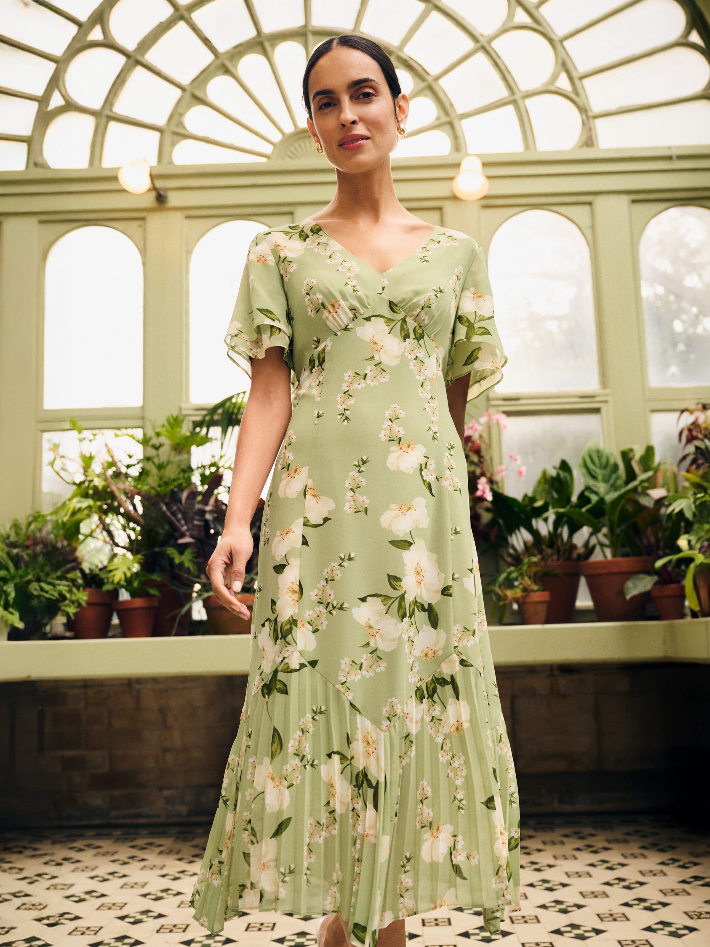 Evie Pleat Hem Dress