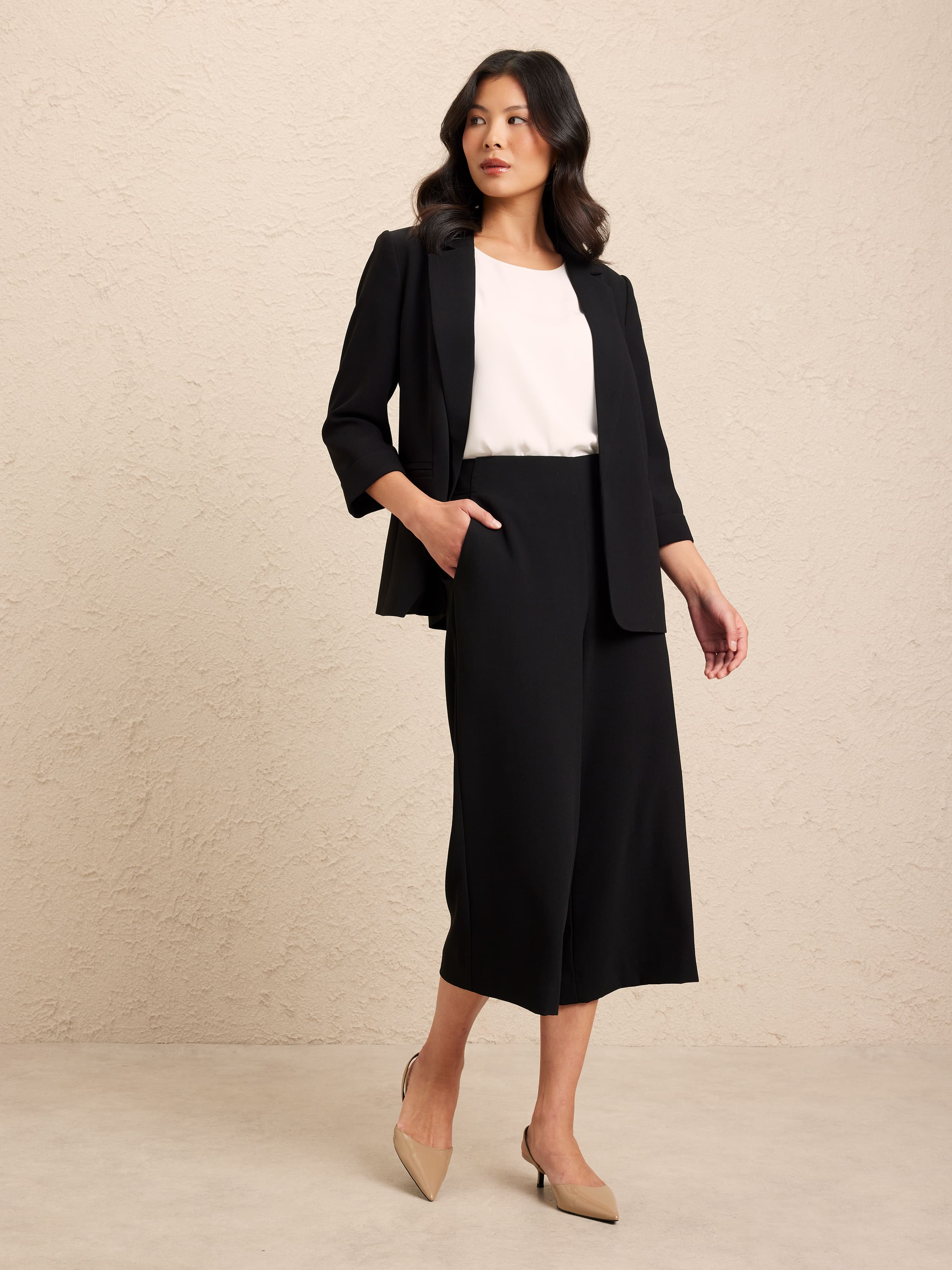 High Rise Crepe Culotte