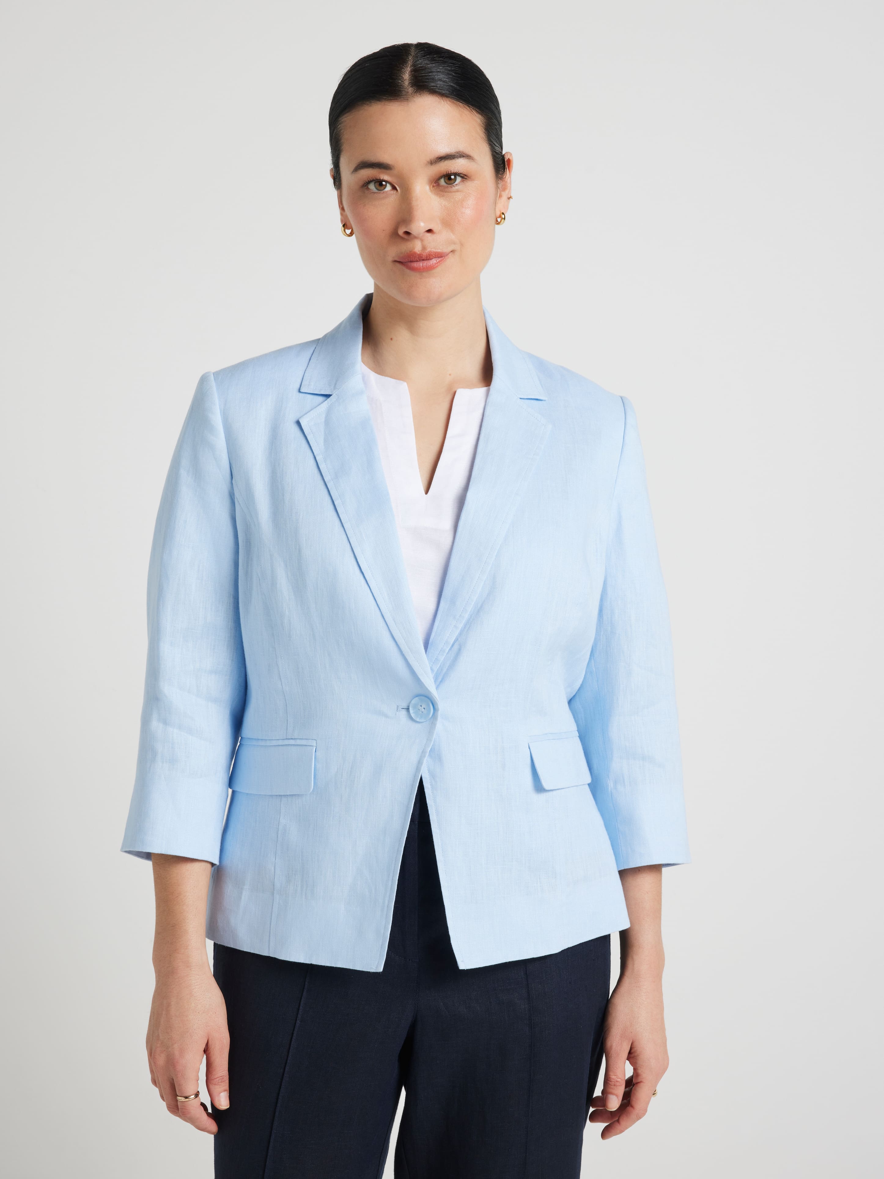 Rue 3/4 Sleeve Linen Blazer