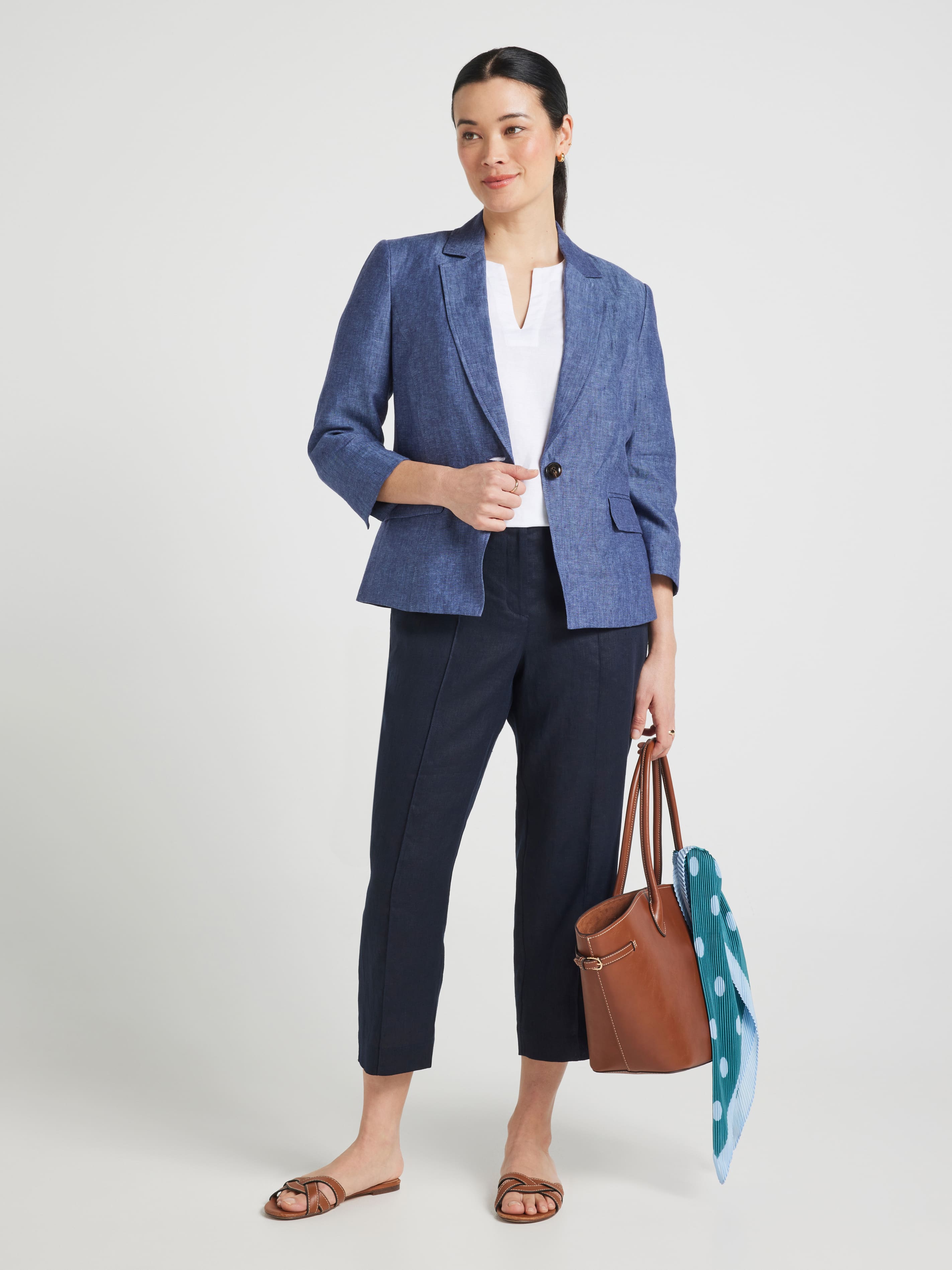 Rue 3/4 Sleeve Linen Blazer