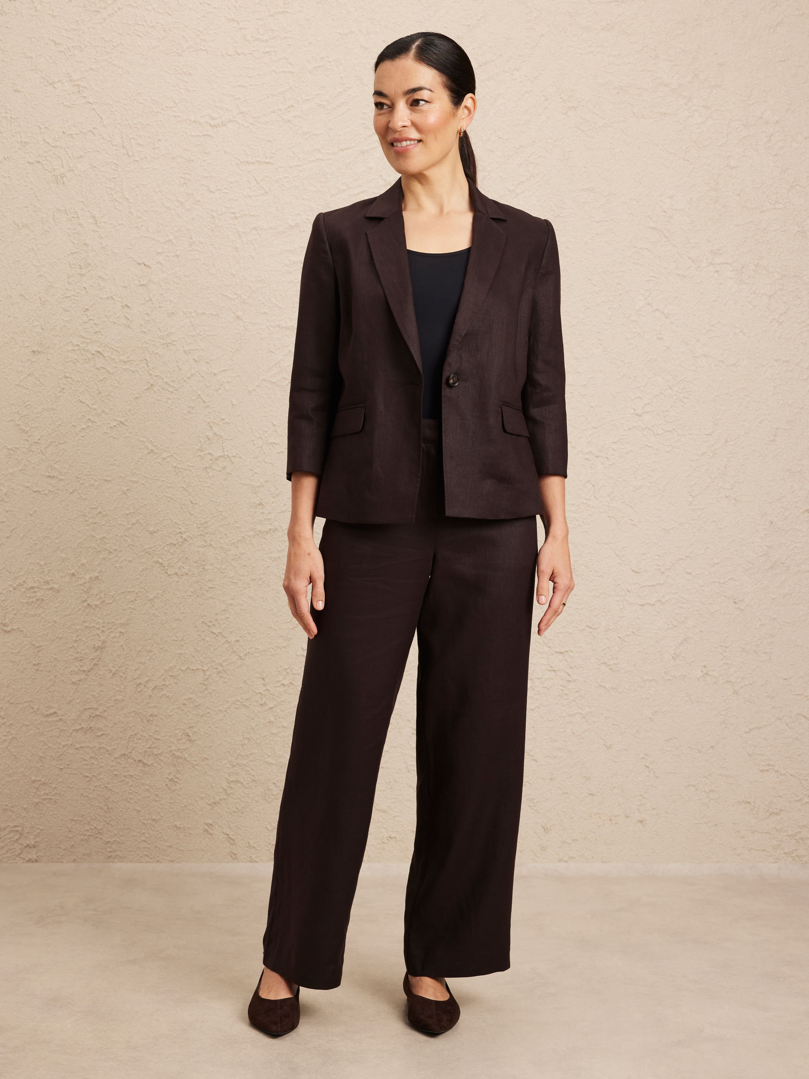 Rue 3/4 Sleeve Linen Blazer