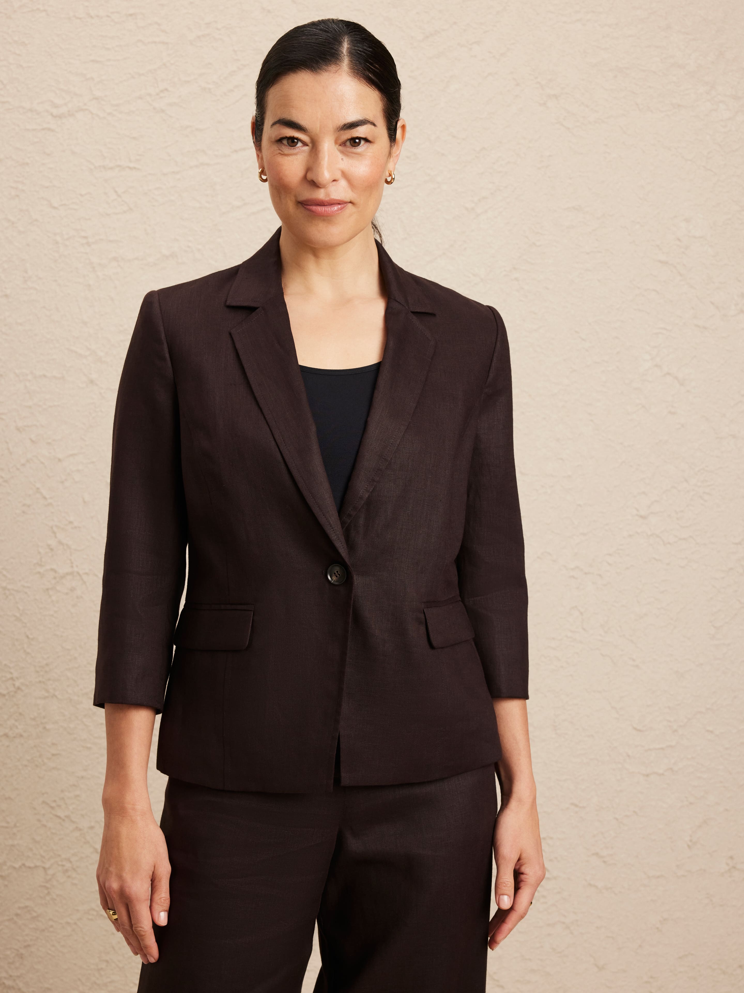 Rue 3/4 Sleeve Linen Blazer