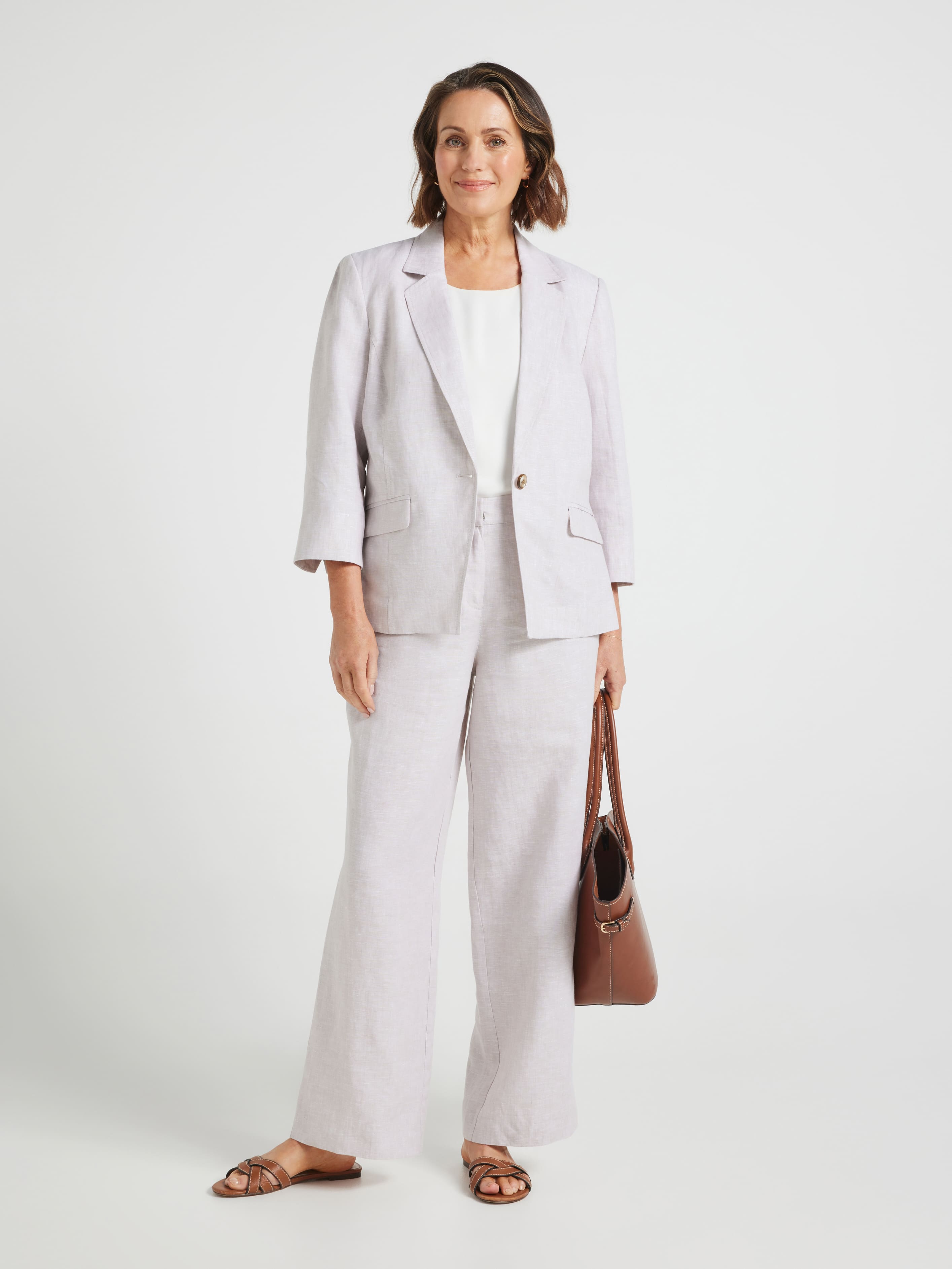 Rue 3/4 Sleeve Linen Blazer