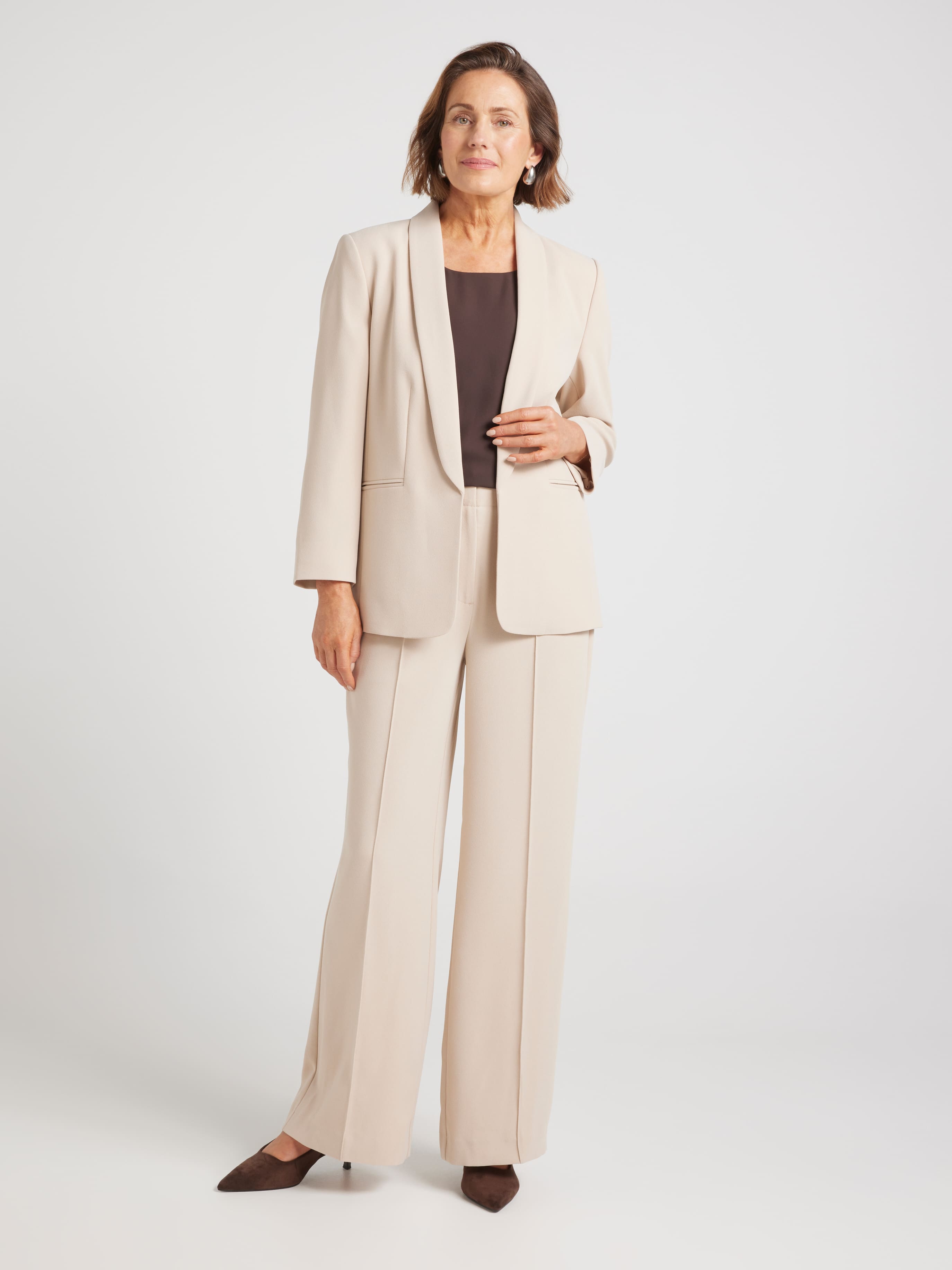 Sarita Shawl Crepe Blazer