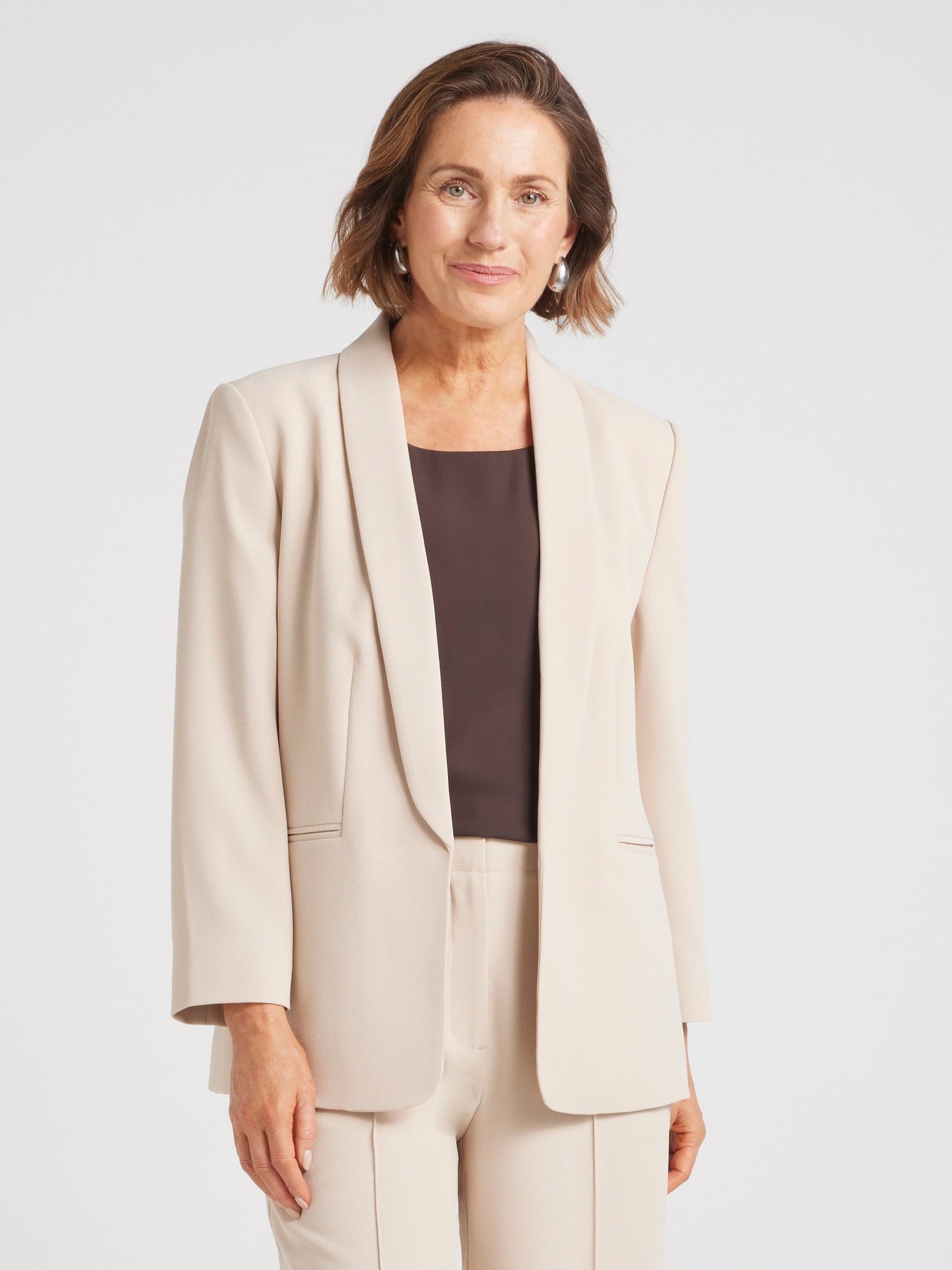 Sarita Shawl Crepe Blazer