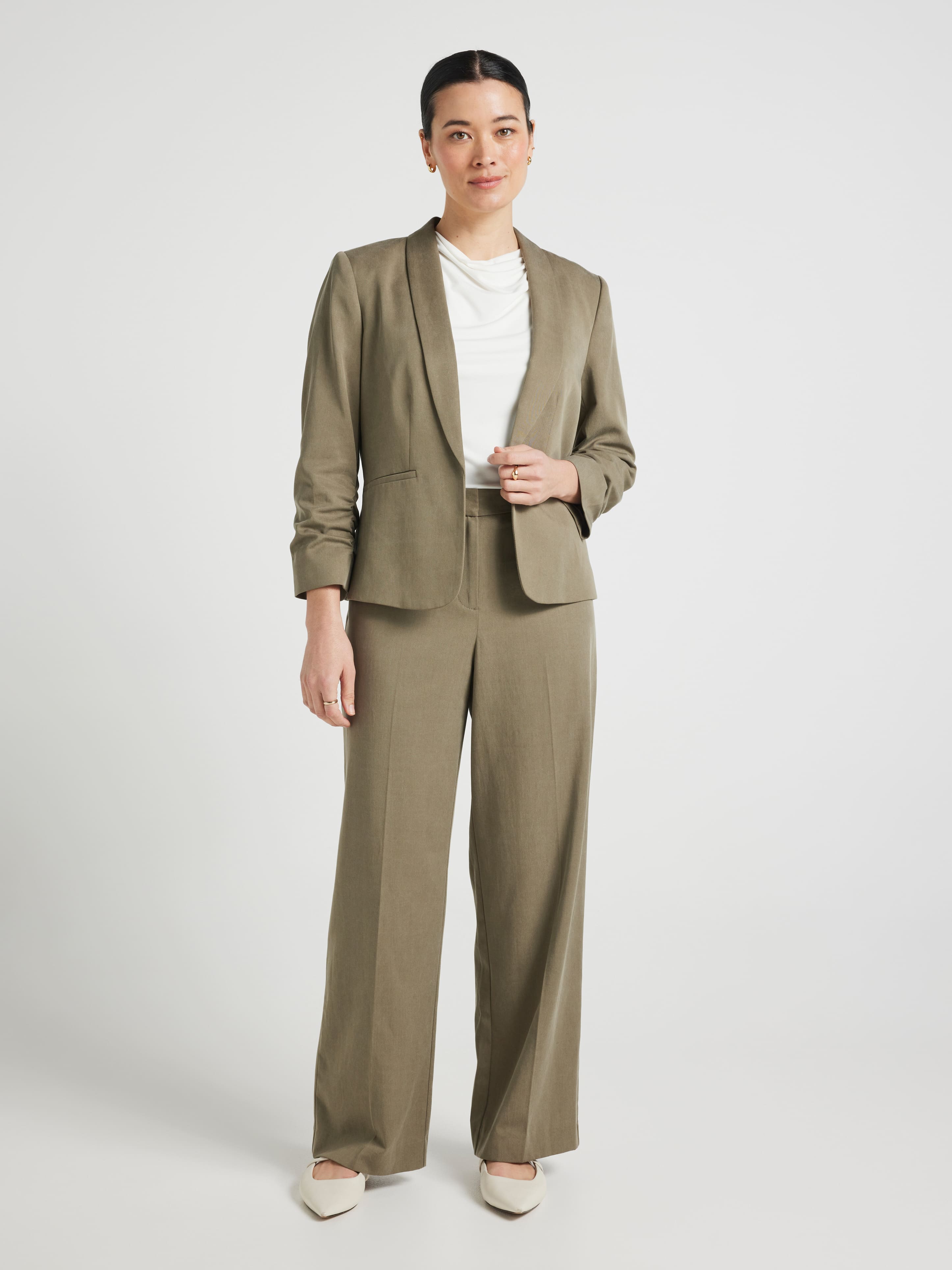 Lisa Lyocell Rouched Blazer