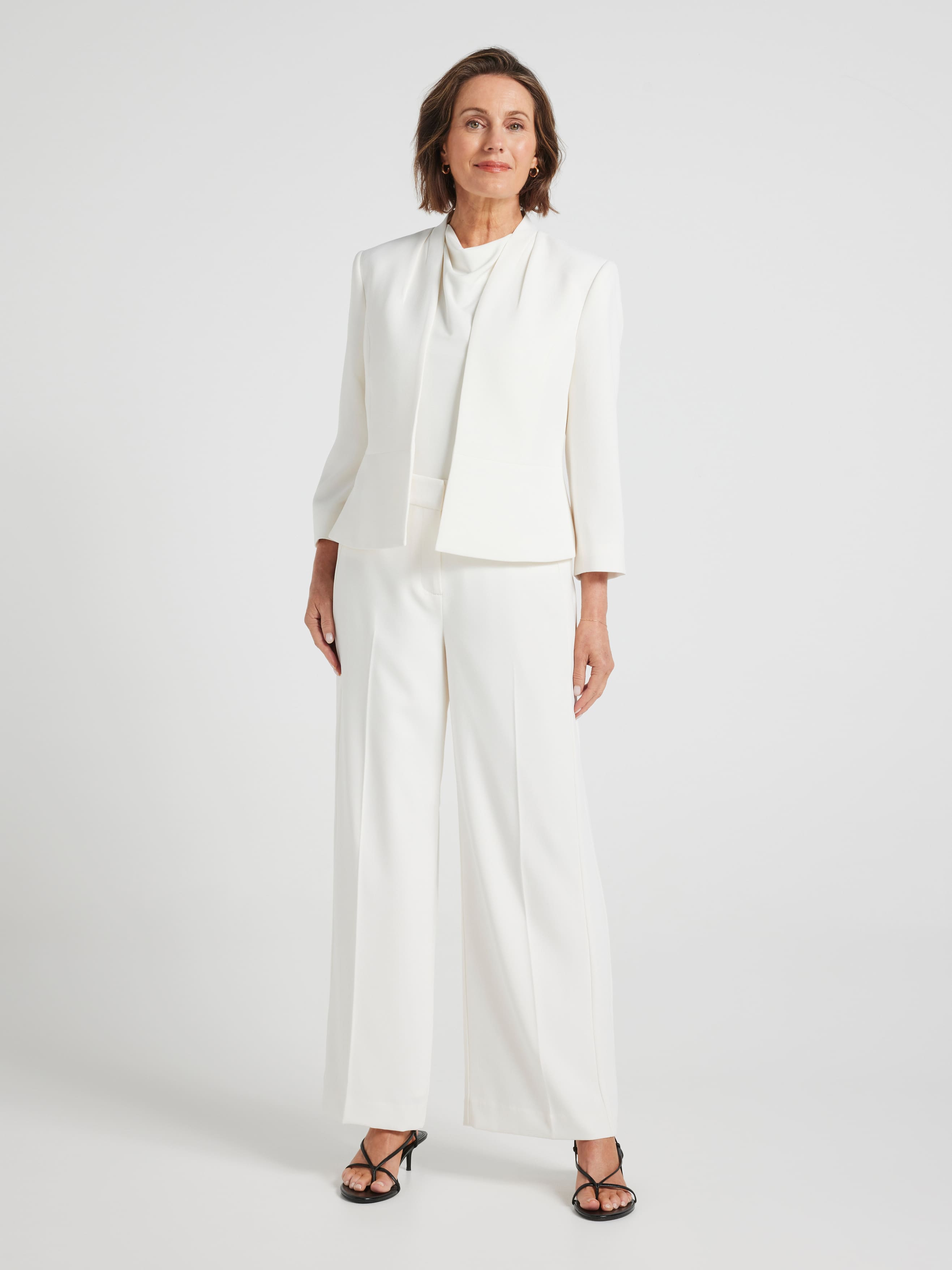 Amanda 3/4 Sleeve Crepe Jacket