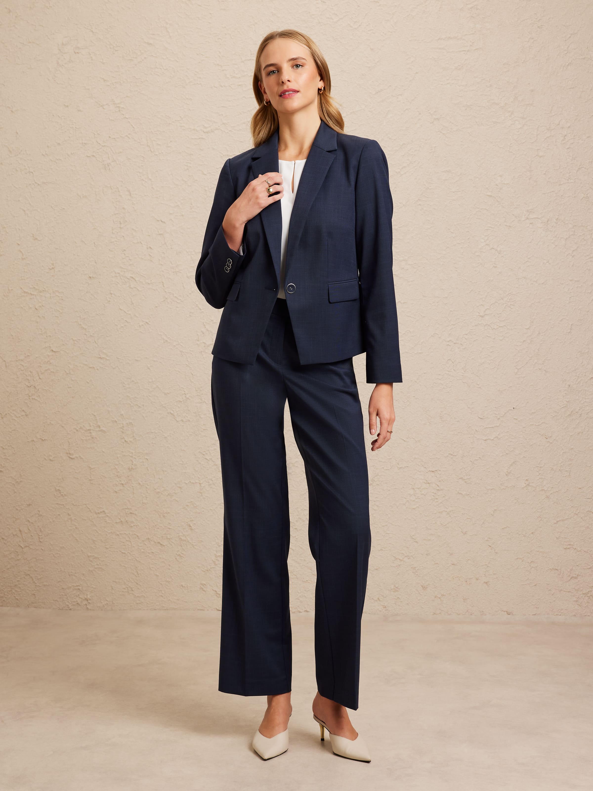 Pve Crosshatch Suit Jacket