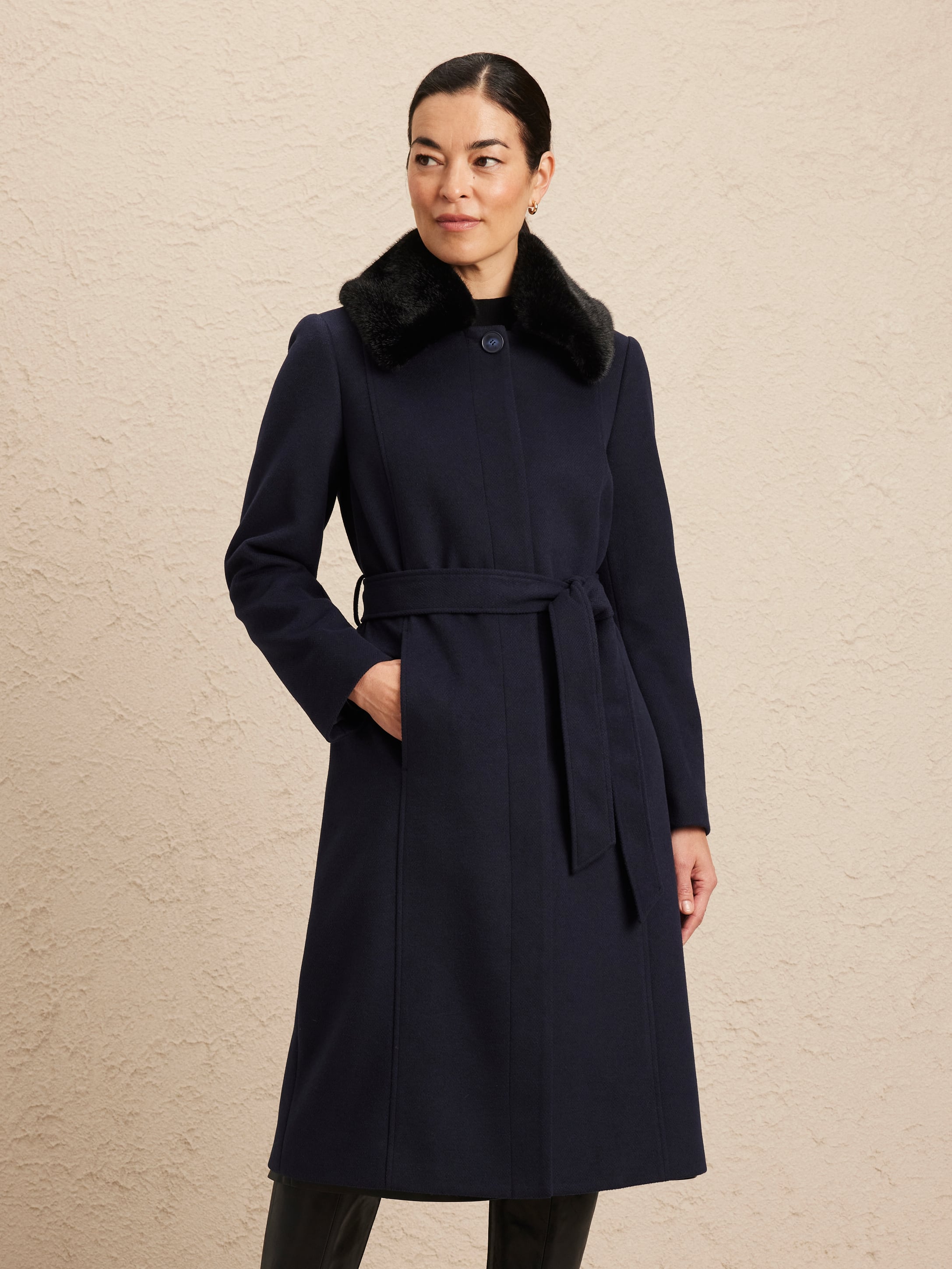 Rosie Fur Trim Coat