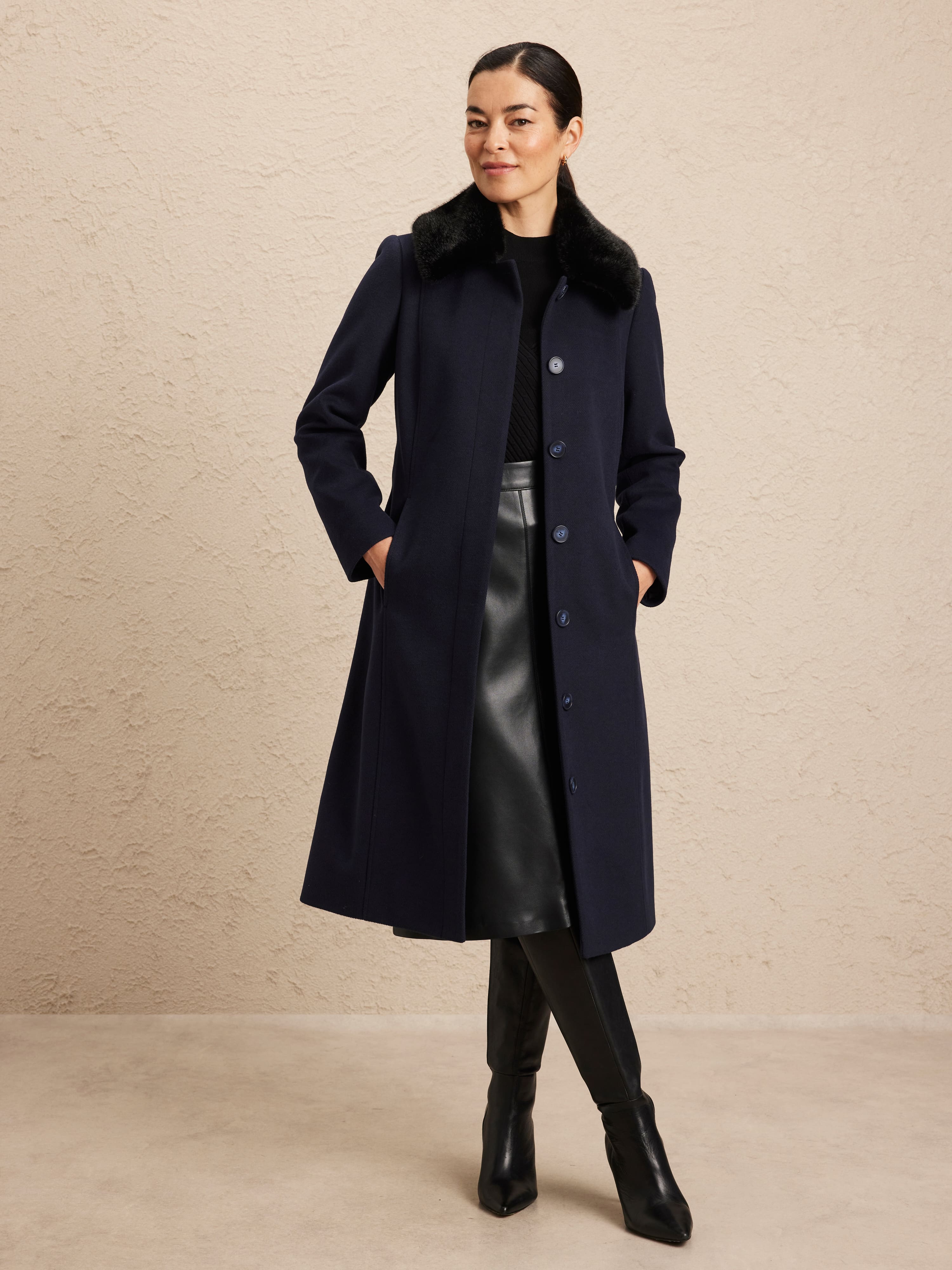 Rosie Fur Trim Coat