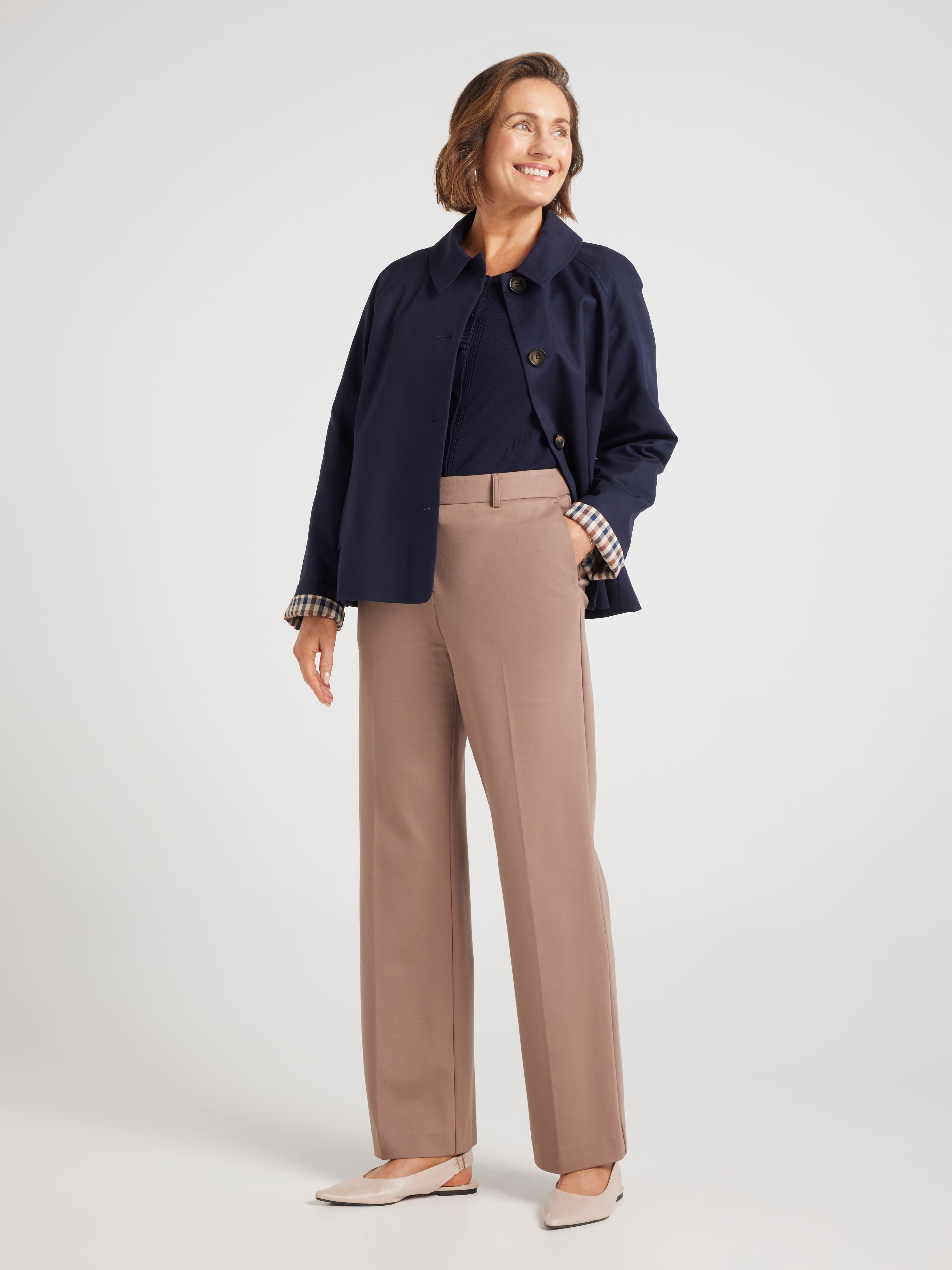Sia Single Breasted Short Trench