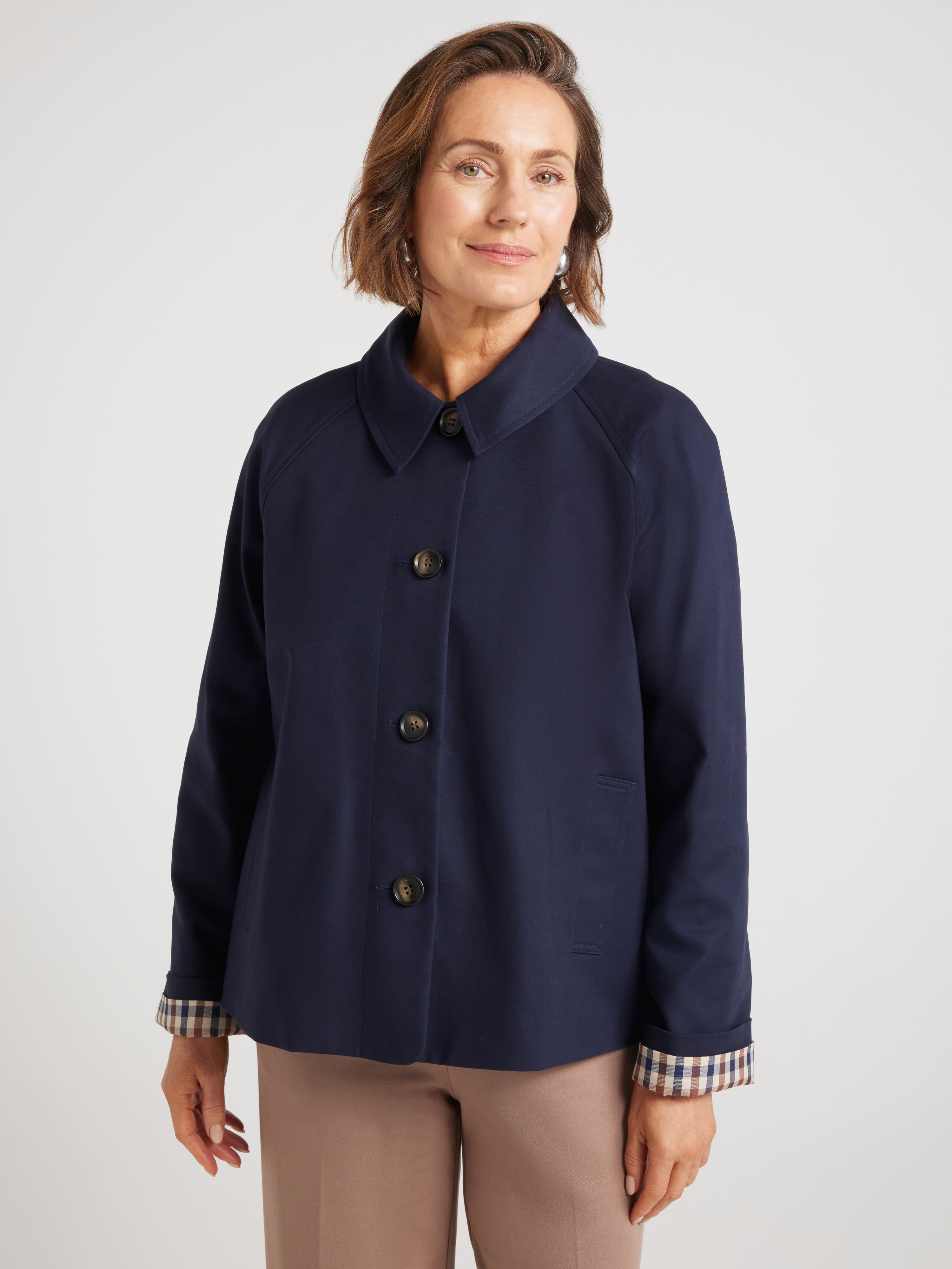 Sia Single Breasted Short Trench