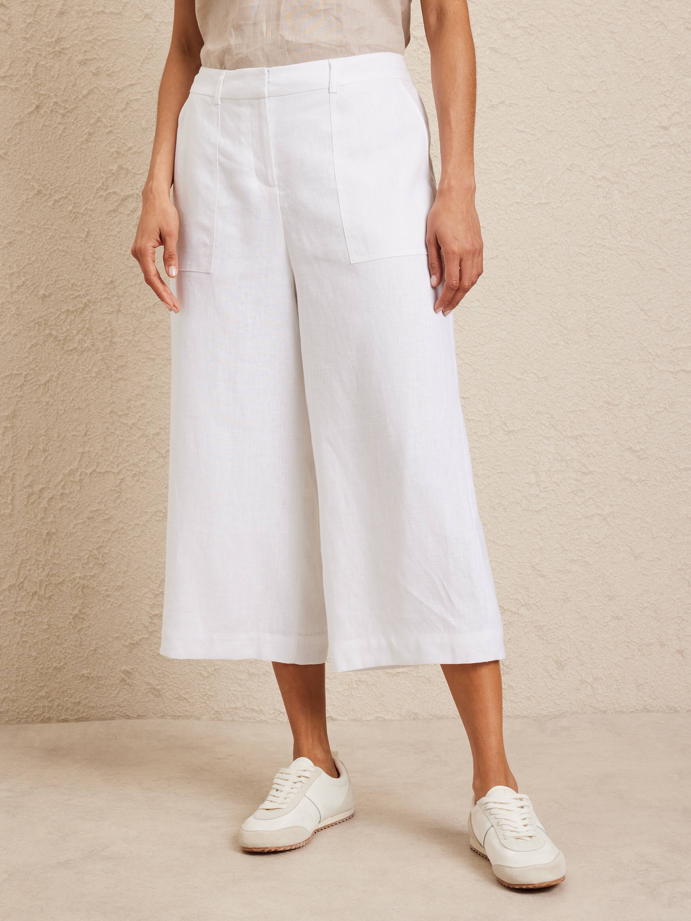 Patch Pocket Linen Culotte