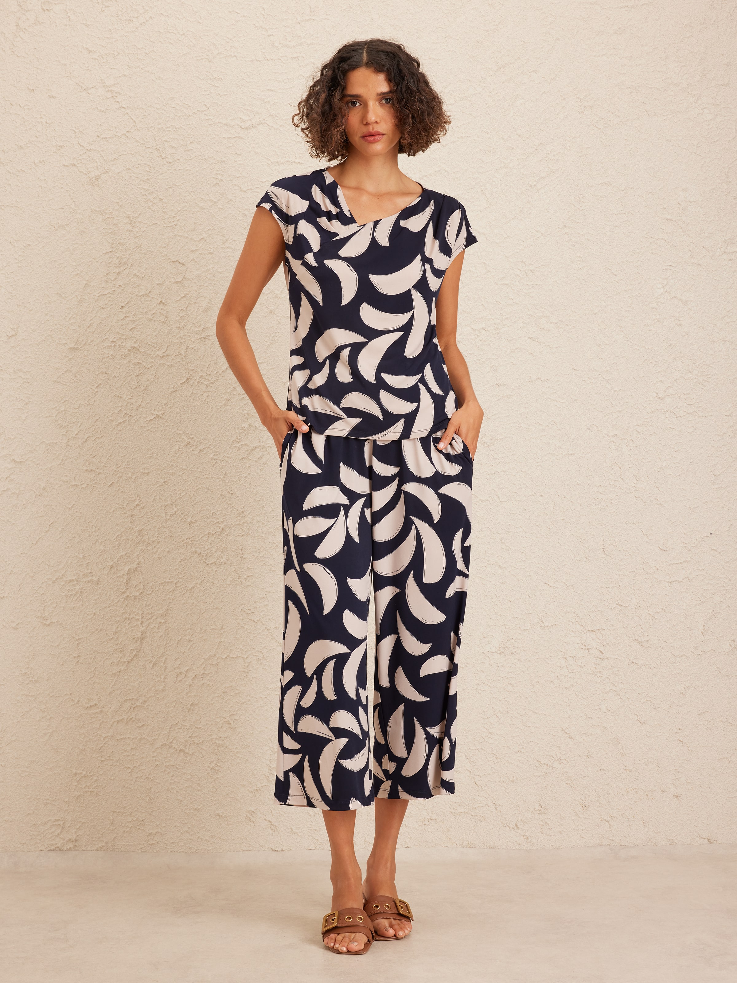 Jersey Elastic Waist Culotte