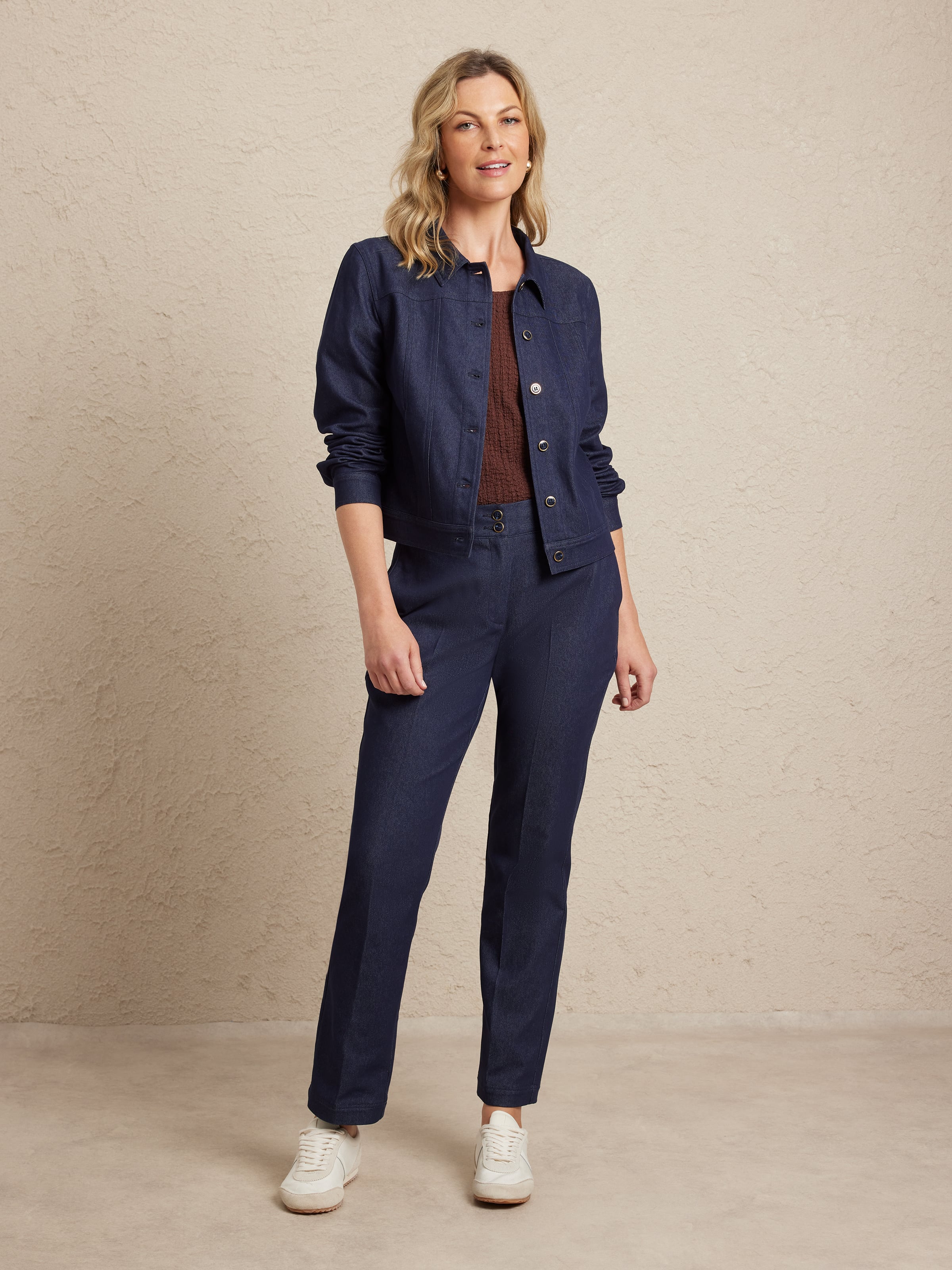 Amelia Denim Slim Leg Pant